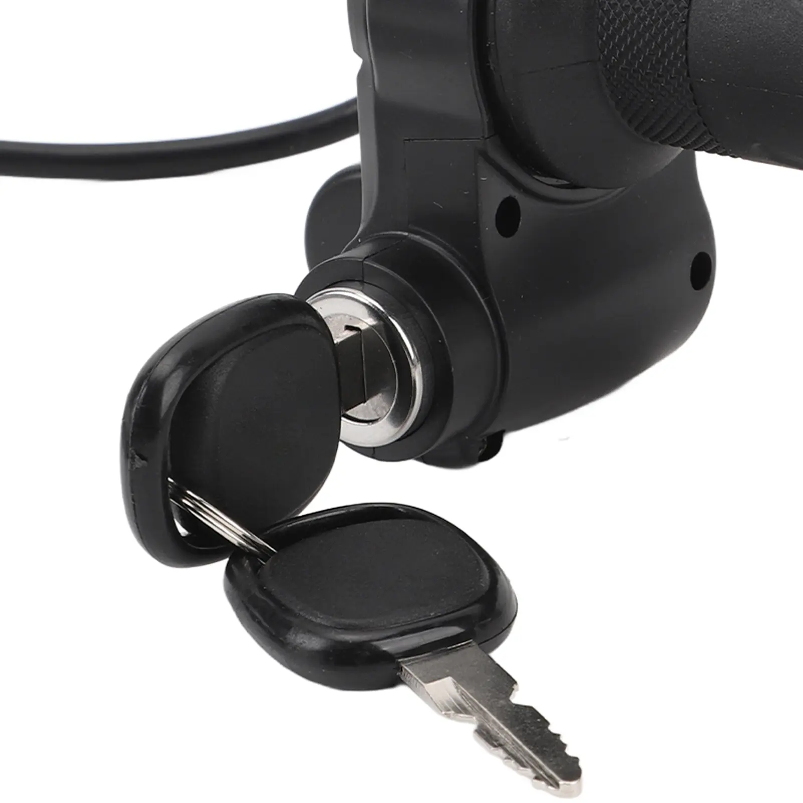 Electric Bike Throttle Grip Universal Electric Bicycle Scooter Wire Twist Throttle Grip with 2 Keys Waterproof Speed Controller