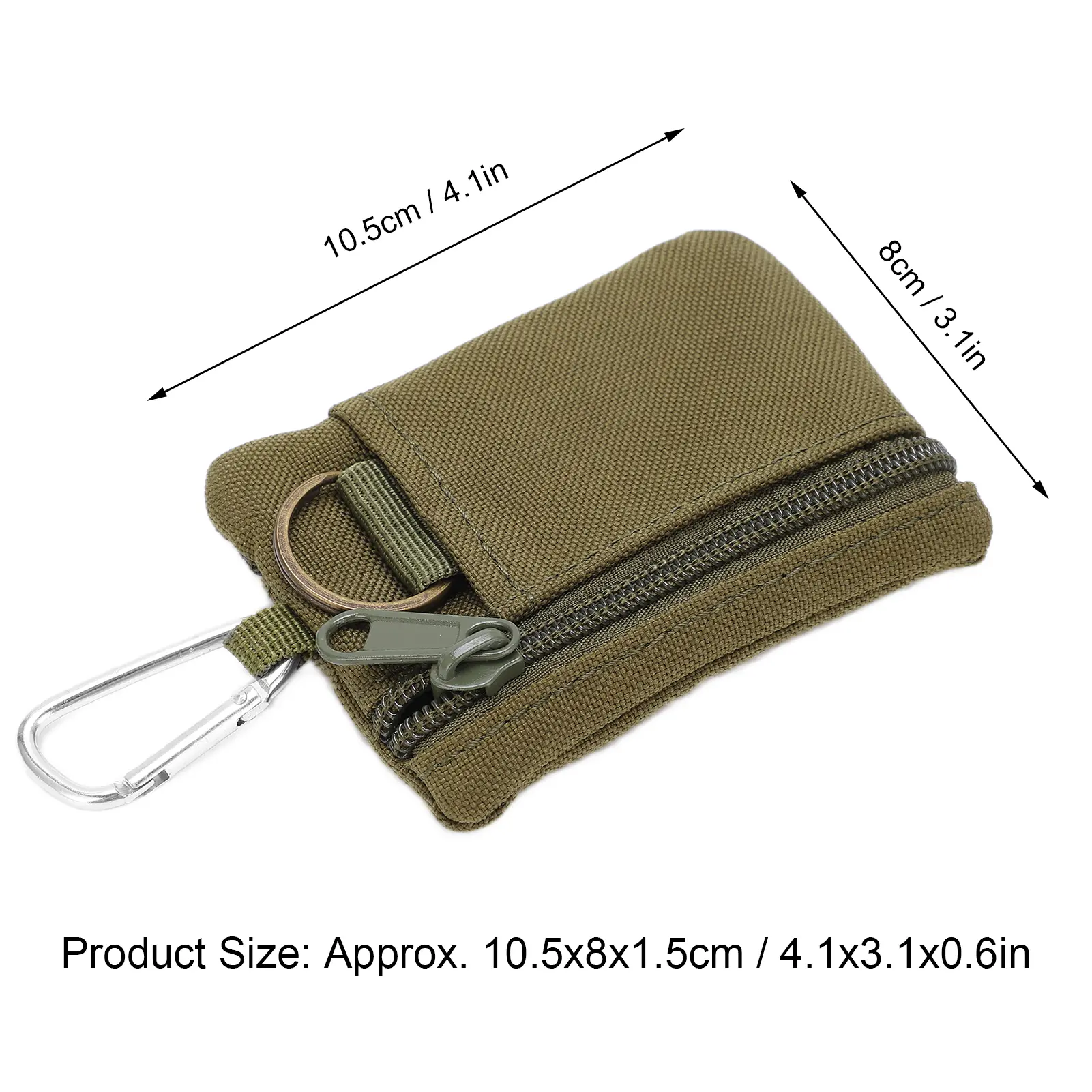Mini Key Card Case Outdoor EDC Molle Pouch Wallet Mini Portable Key Card Case EDC Pouch Bag Coin Purse with Carabiner