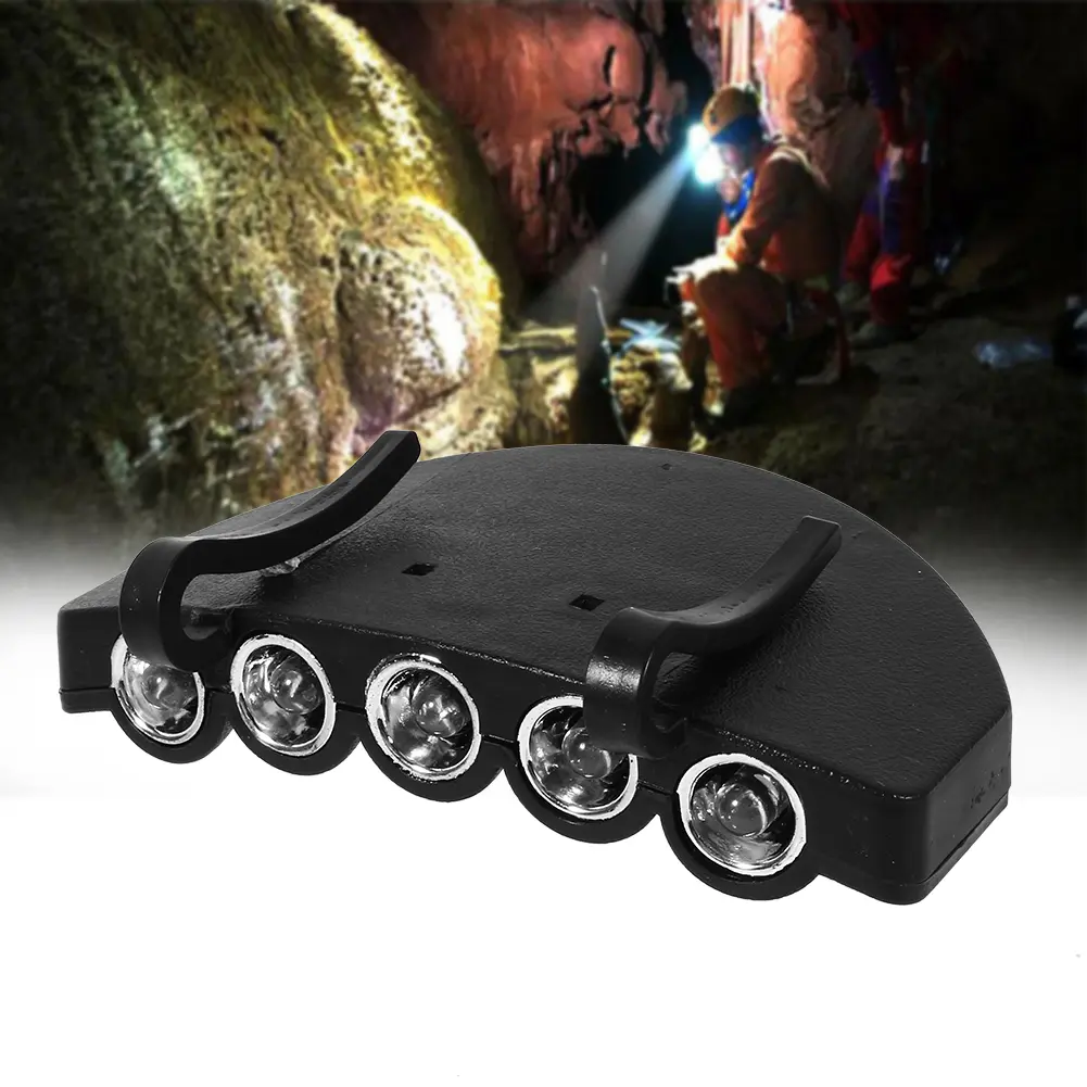 5 LED Cap Hat Brim Clip Head Light Lamp Headlamp Fishing Hiking Cycling Camping Camping Clip Headlamp Outdoor Clip Head Light