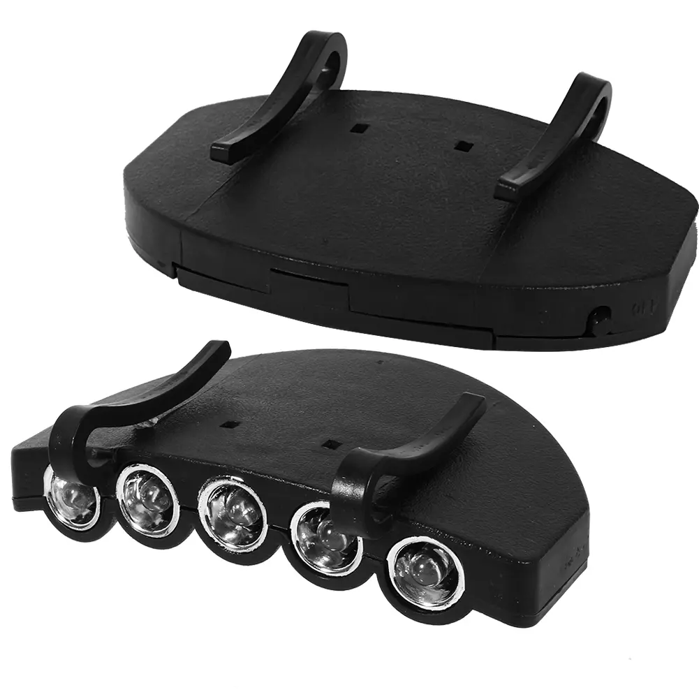 5 LED Cap Hat Brim Clip Head Light Lamp Headlamp Fishing Hiking Cycling Camping Camping Clip Headlamp Outdoor Clip Head Light