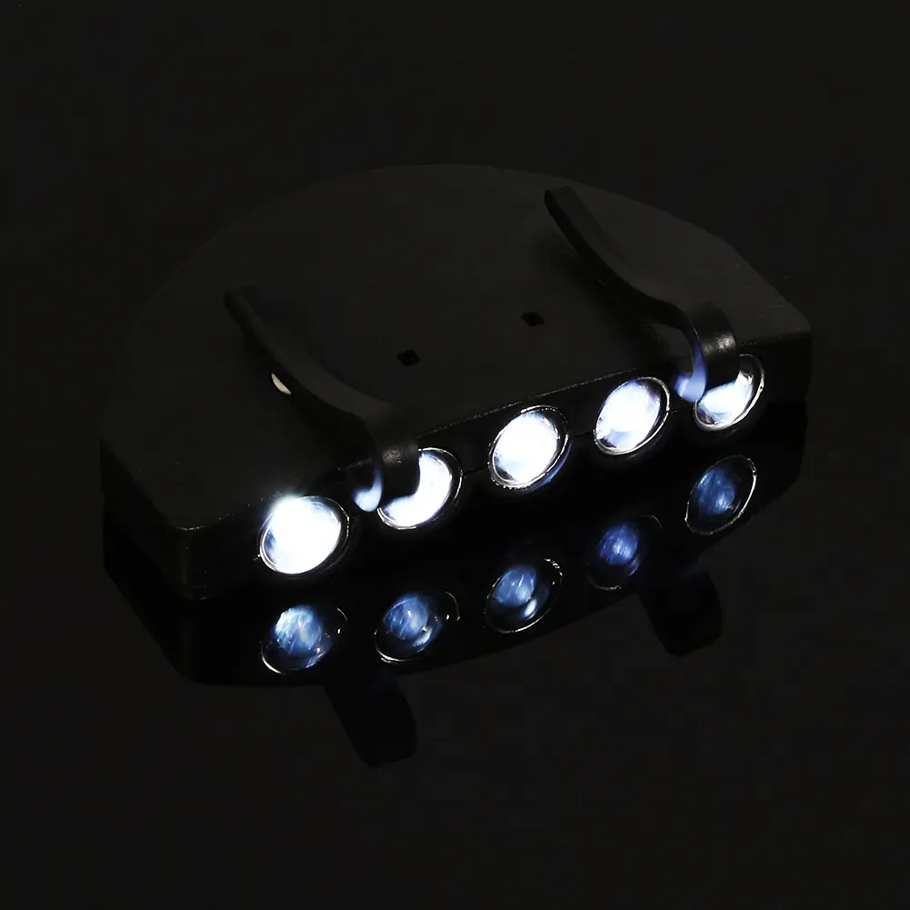 5 LED Cap Hat Brim Clip Head Light Lamp Headlamp Fishing Hiking Cycling Camping Camping Clip Headlamp Outdoor Clip Head Light
