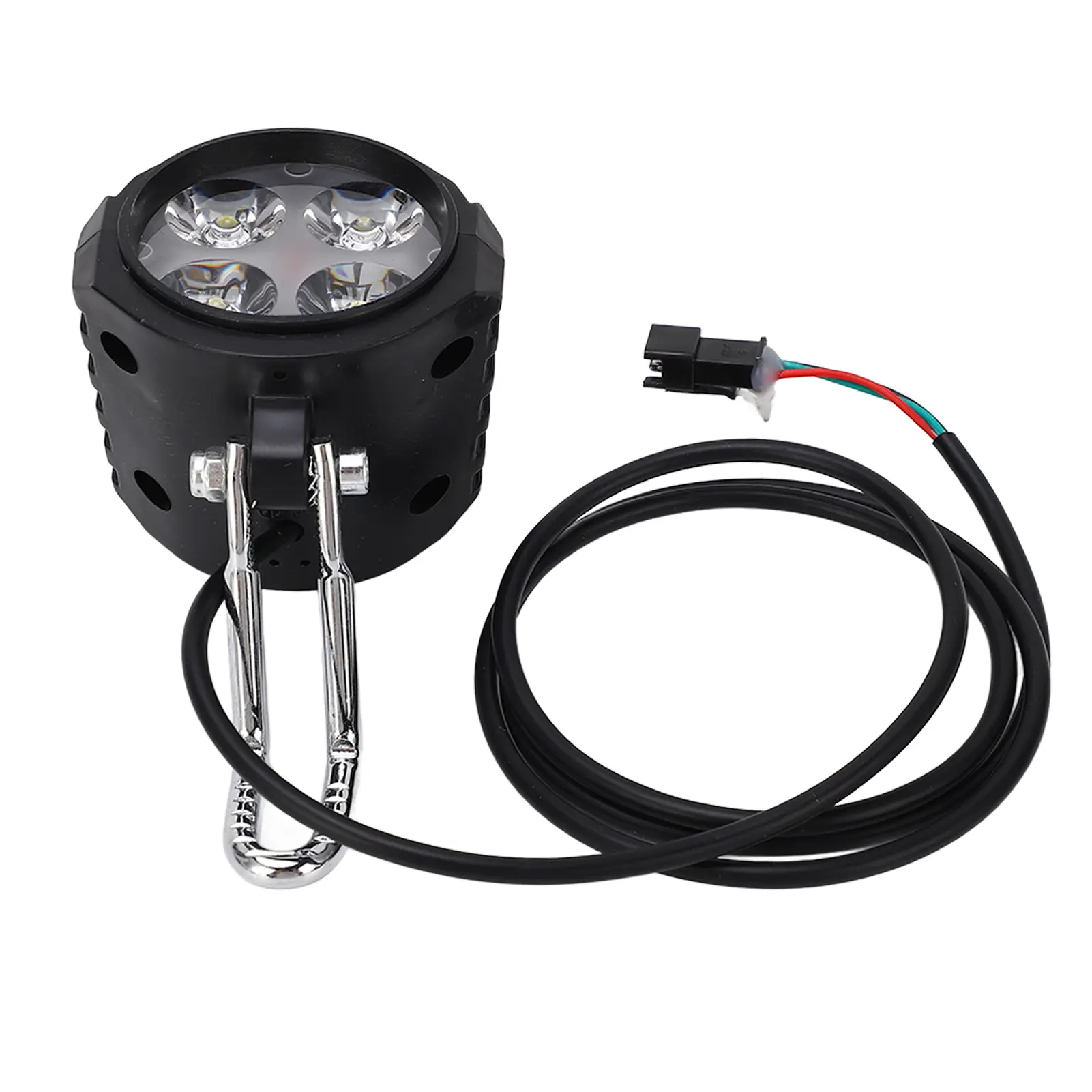 10 Inch Electric Scooter Front Light 2 in 1 Electric Bike Horn Headlight 12-72V Easy to Install for Cycling Accessories