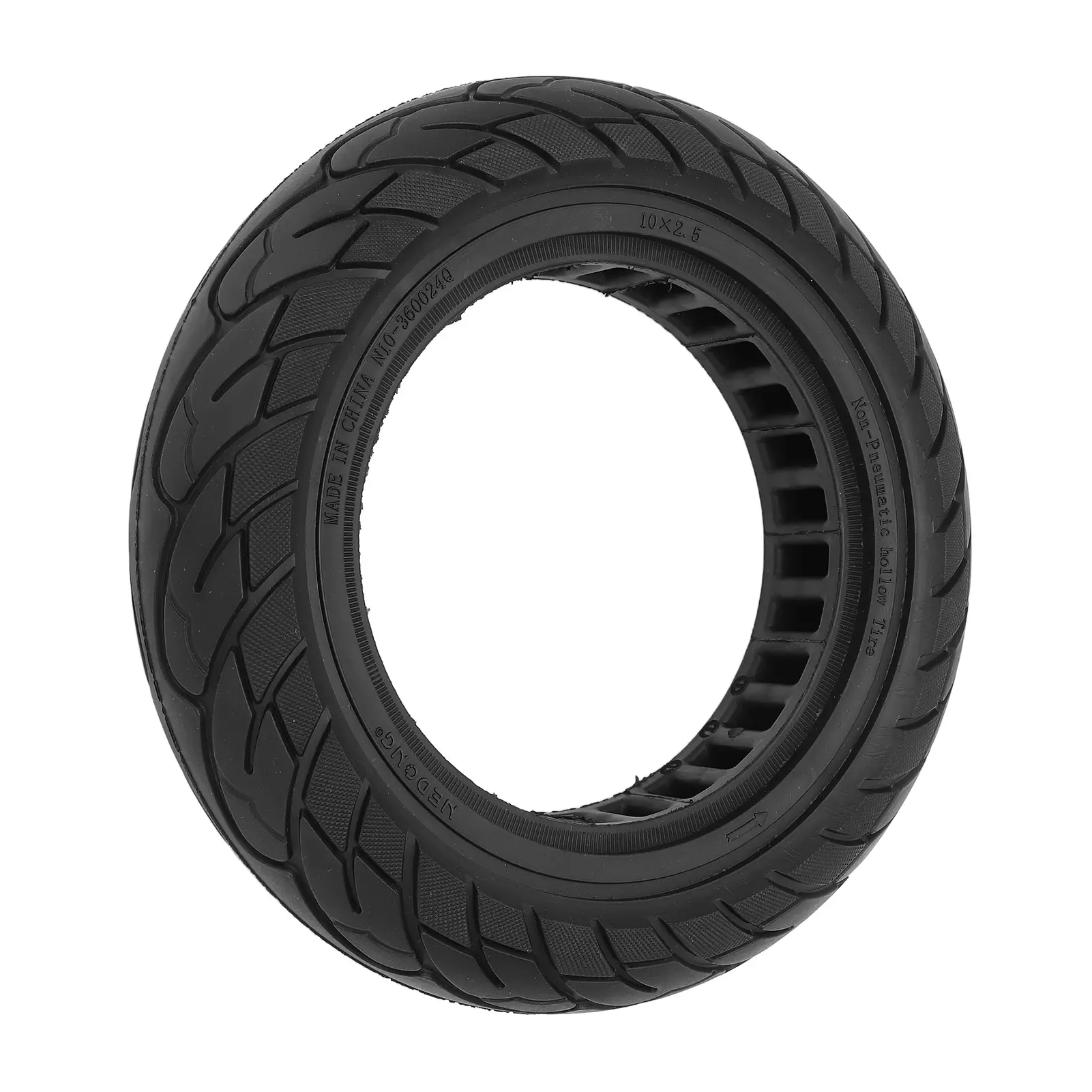 10x2.5 Inch Electric Scooter Solid Tire Rubber Hollow Design Scooter Tubeless Tire Replacement for Xiaomi M365 for KUGOO M4