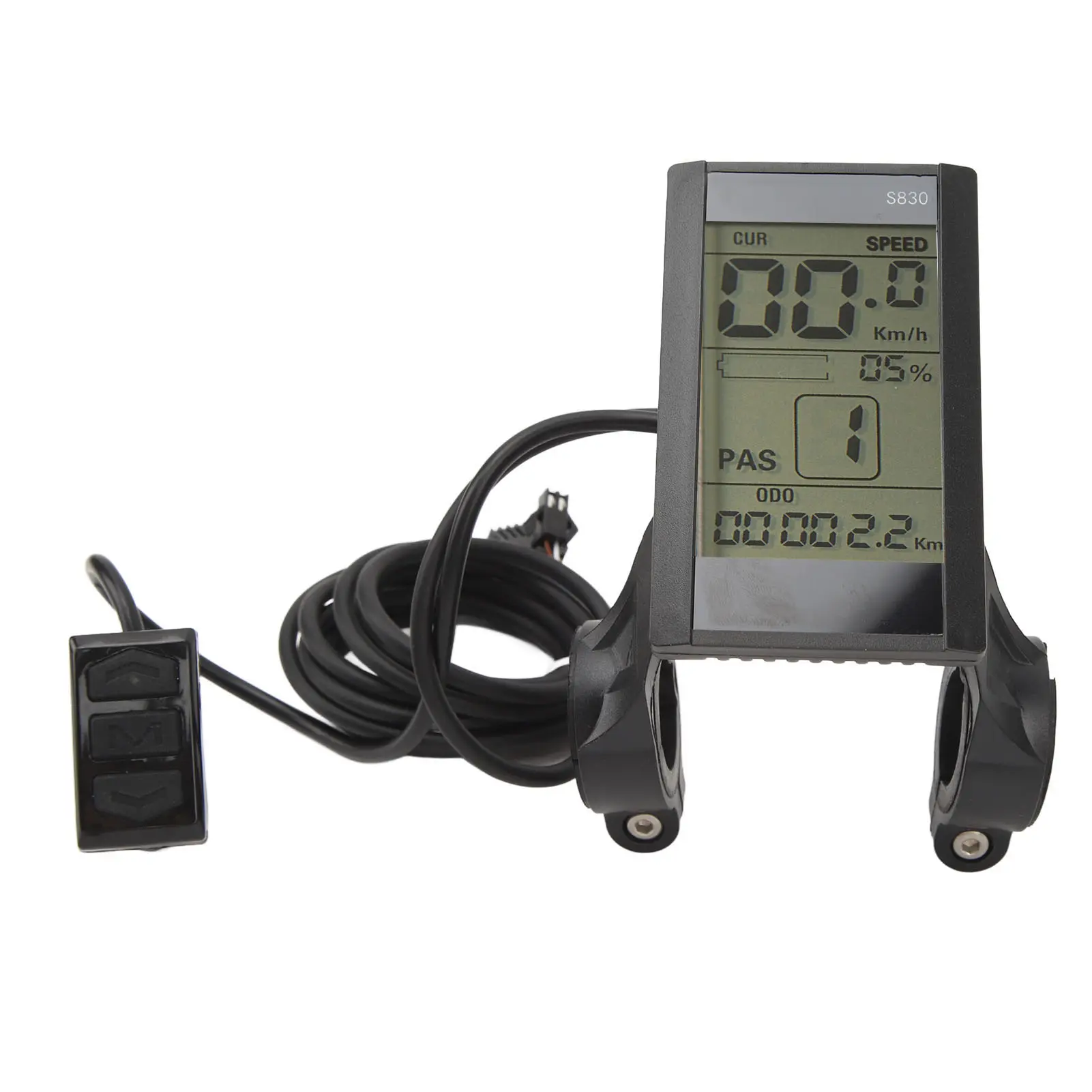 Electric Bike LCD Display Meter 24V 36V 48V Waterproof Multifunctional S830 LCD Display for 22.2mm Handlebars