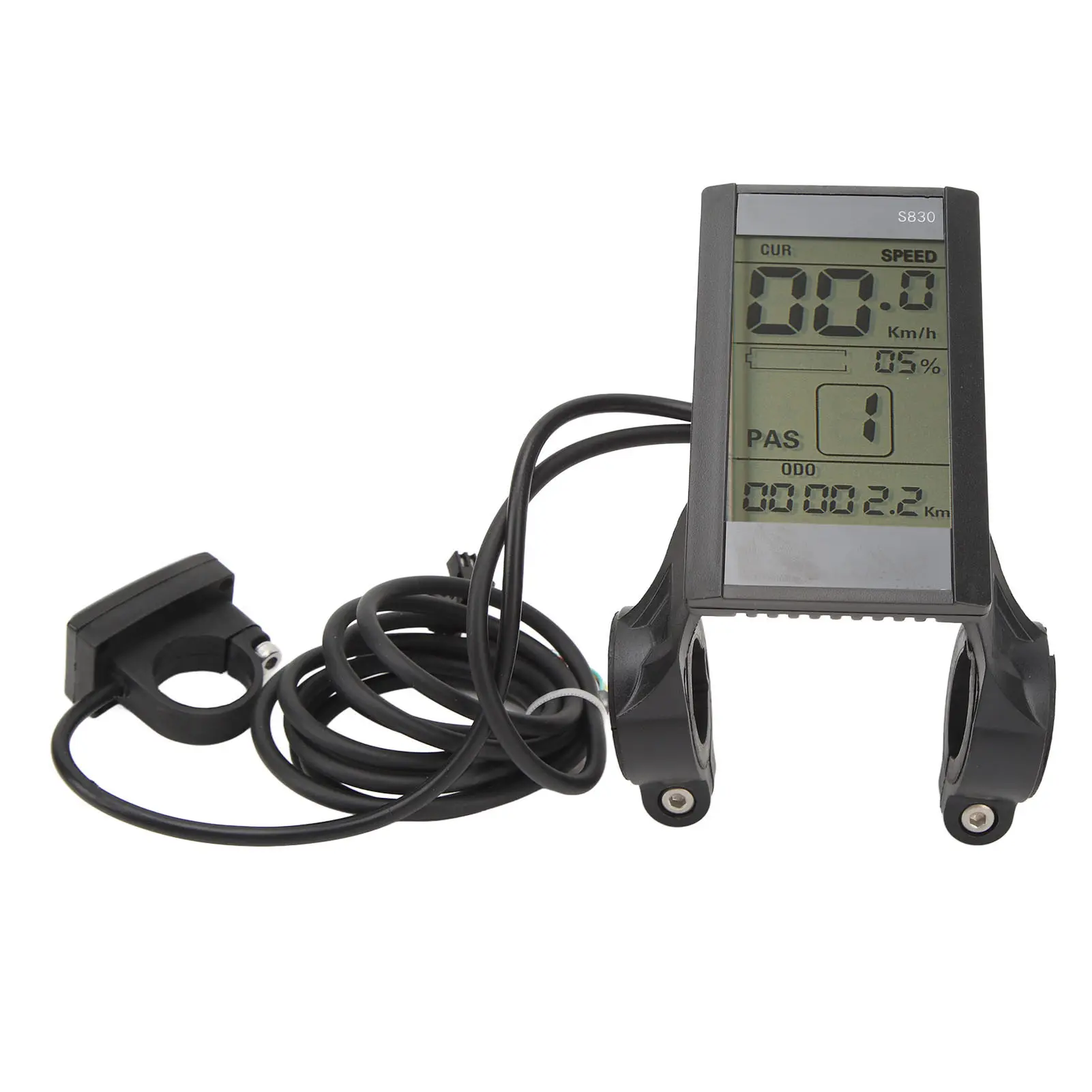 Electric Bike LCD Display Meter 24V 36V 48V Waterproof Multifunctional S830 LCD Display for 22.2mm Handlebars