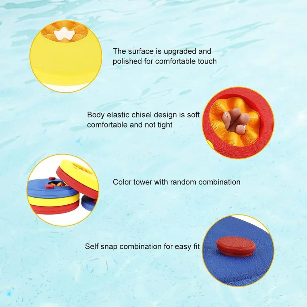 EVA Foam Float Discs Arm Float Discs EVA Foam Float Discs Swimming Float Aid Discs for Kids Swimming Float Aid Discs 6PCS