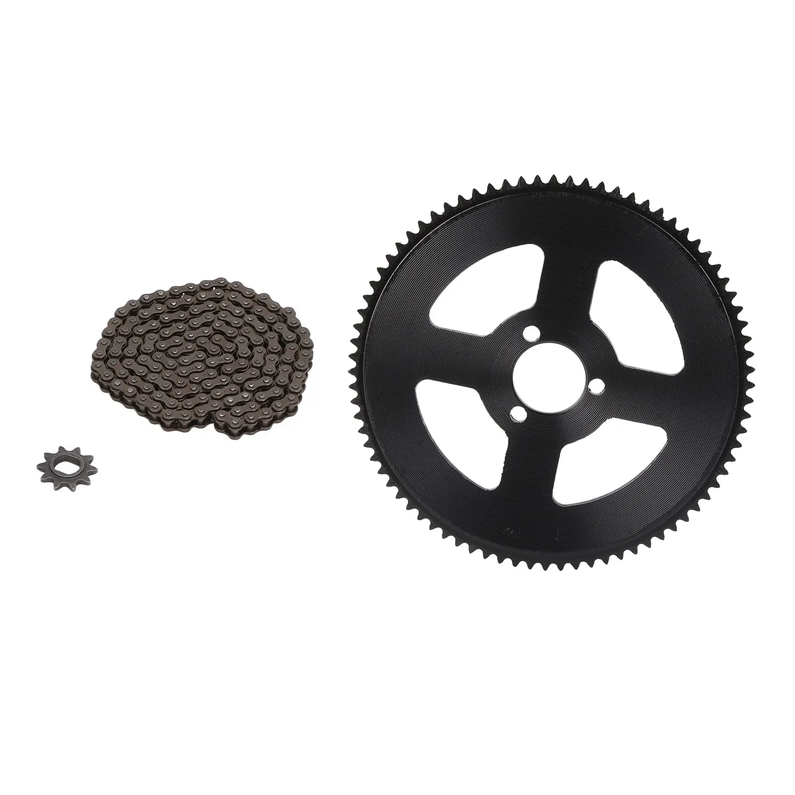 Chain and Sprocket Kit 80T 25H 34mm 3 Holes Sprocket 10T H Hole Chain Sprocket 146 Links Chain for Mountain Bikes Road Bikes