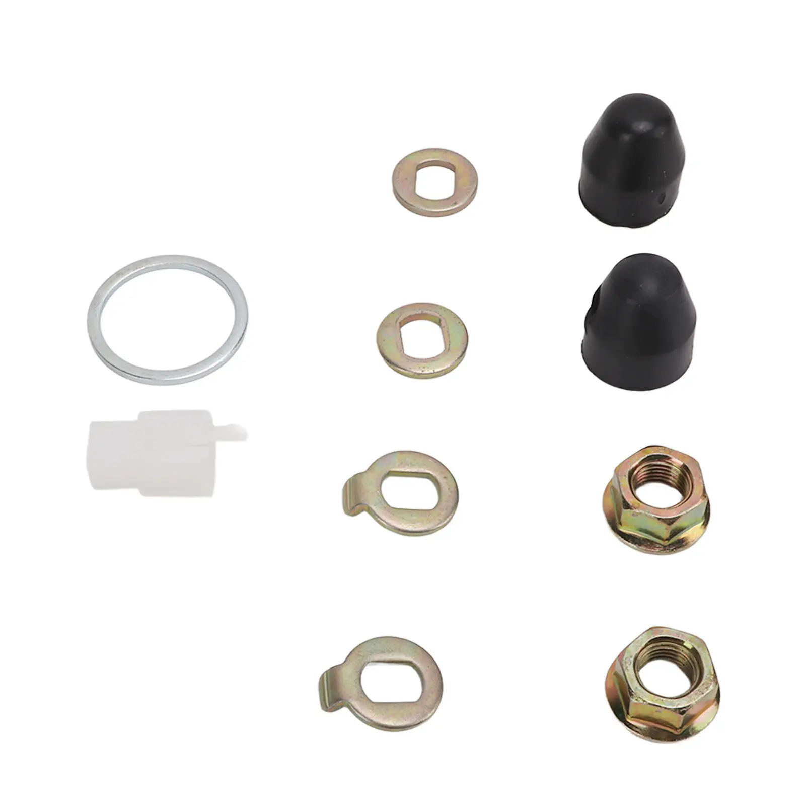 Steel Bicycle Hub Motor M14 Nuts Washer Kit with 14mm Shaft Replacement Part for Electric Bikes Scooters