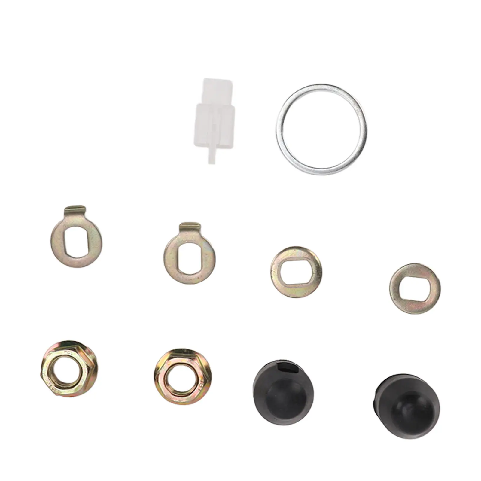 Steel Bicycle Hub Motor M14 Nuts Washer Kit with 14mm Shaft Replacement Part for Electric Bikes Scooters