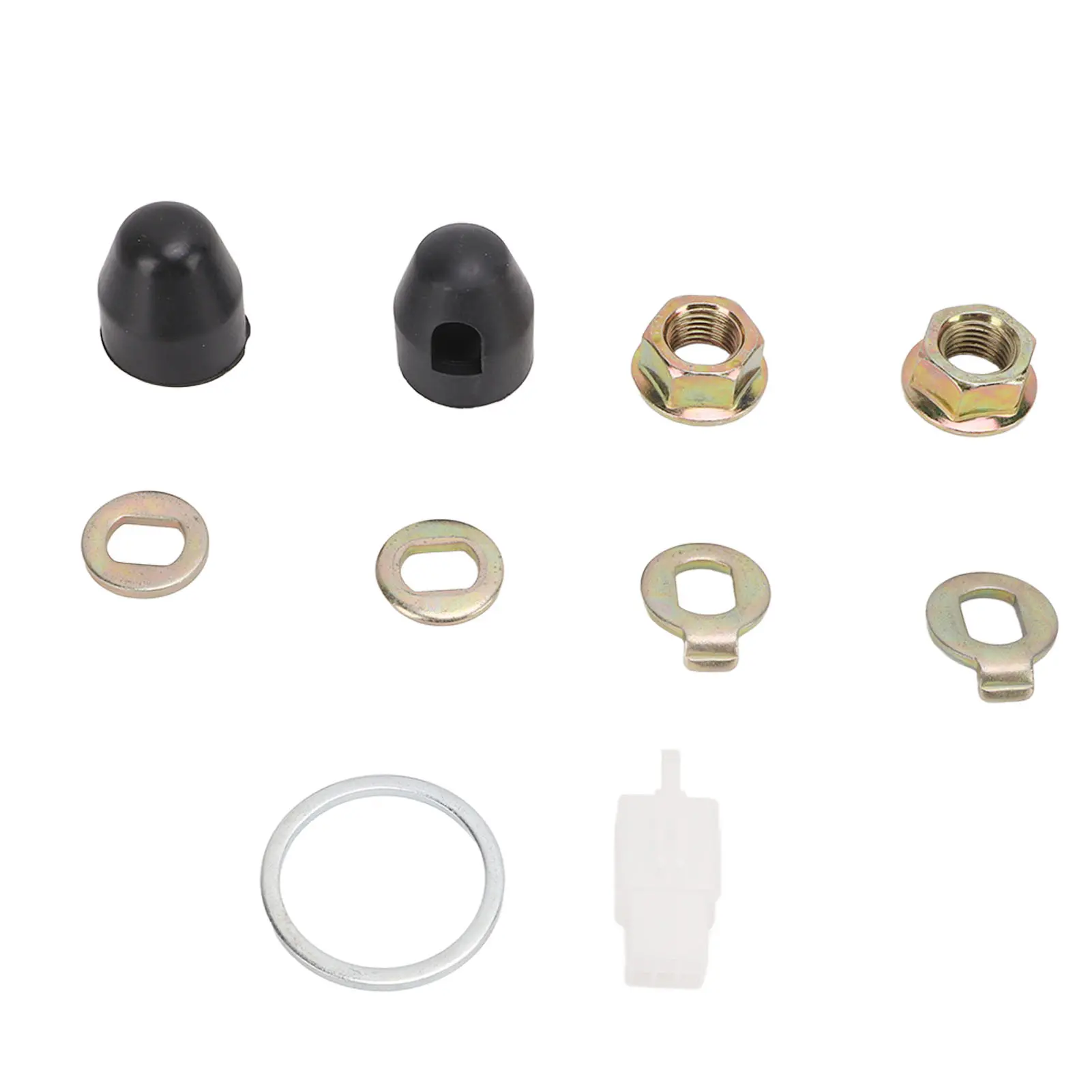 Steel Bicycle Hub Motor M14 Nuts Washer Kit with 14mm Shaft Replacement Part for Electric Bikes Scooters