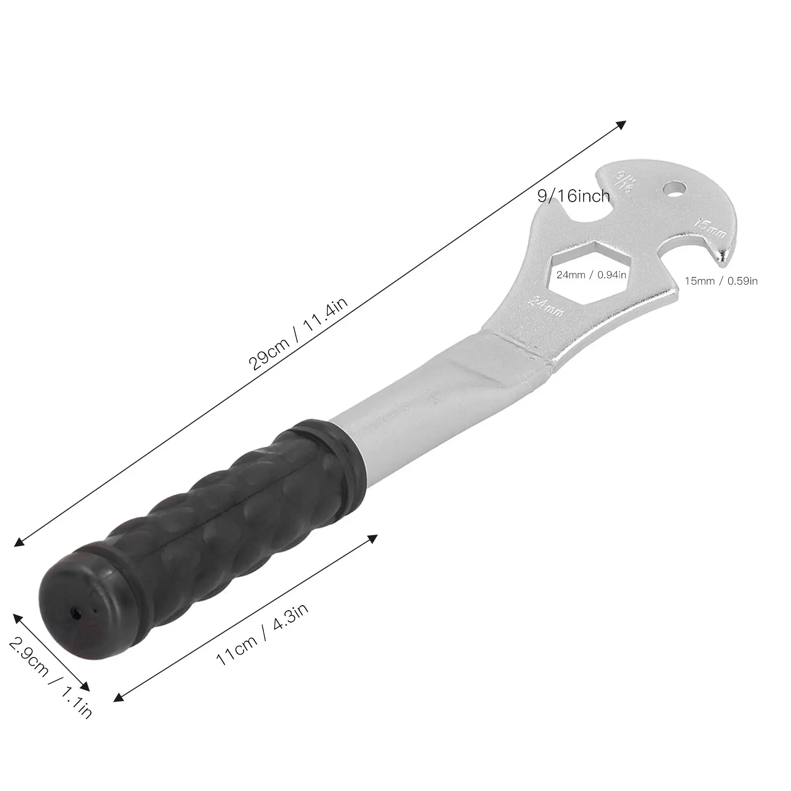 Bicycle Bike Pedal Spanner 15/24mm Wrench Tool Pedal Removal and Installation Tool Bike Repair Wrench Bicycle Pedal Removal Tool