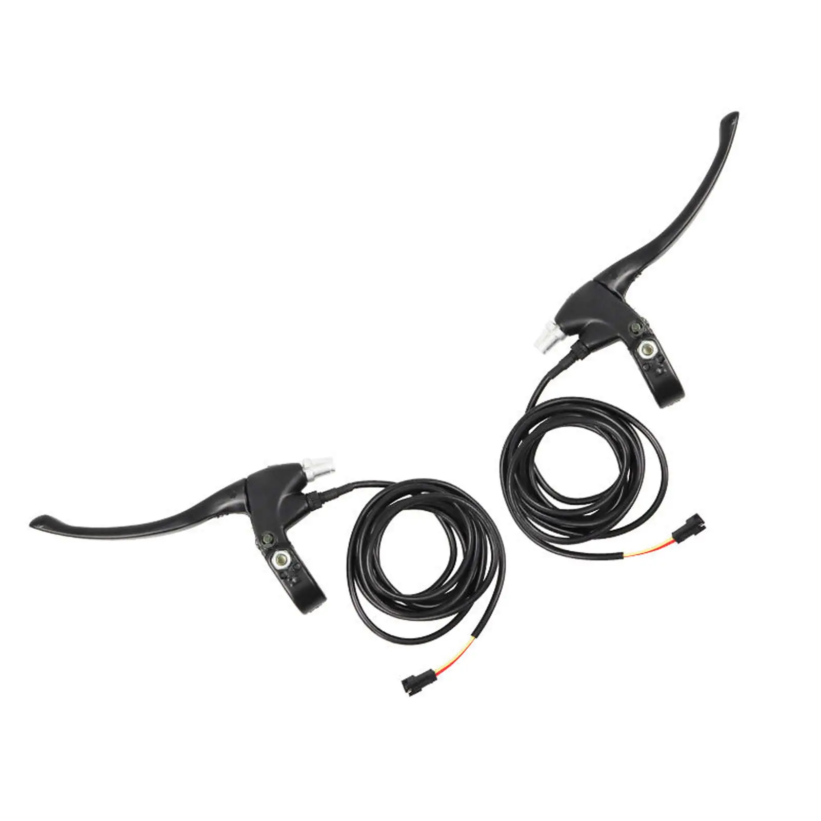 1 Pair Brake Lever Replacement Left Right Brake Handle with Brake Line for KUGOO M4 10in Electric Scooter