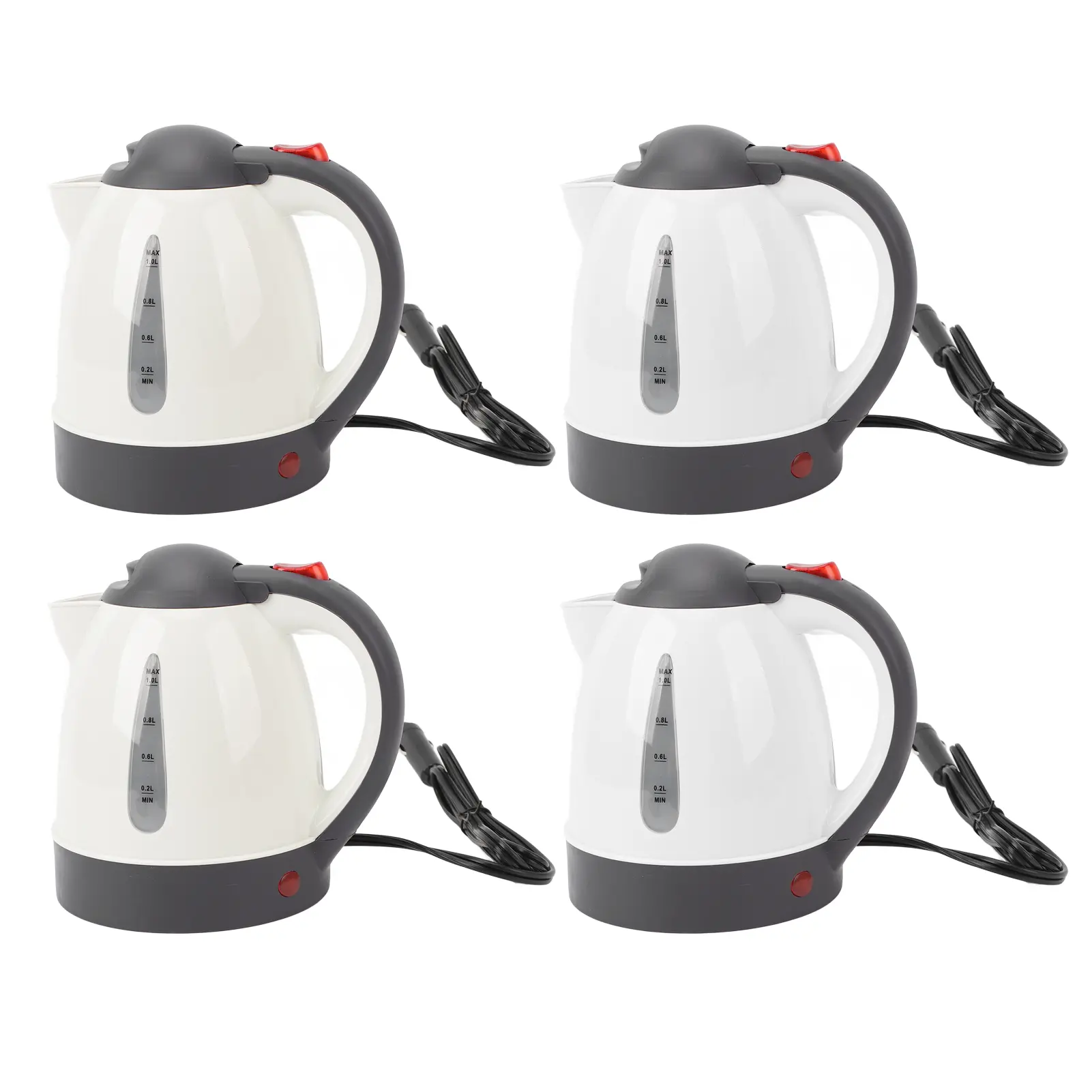 Car Electric Kettle Leakproof Spout Electric Truck Water Boiler Heater Stainless Steel Plastic Auto Shut Off Compact for Trip