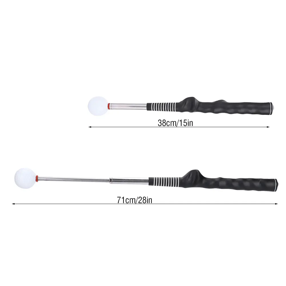 Golf Swing Grip Trainer Warm Up Training Aid 15-28in Telescopic Club for Beginner Golf Training Club