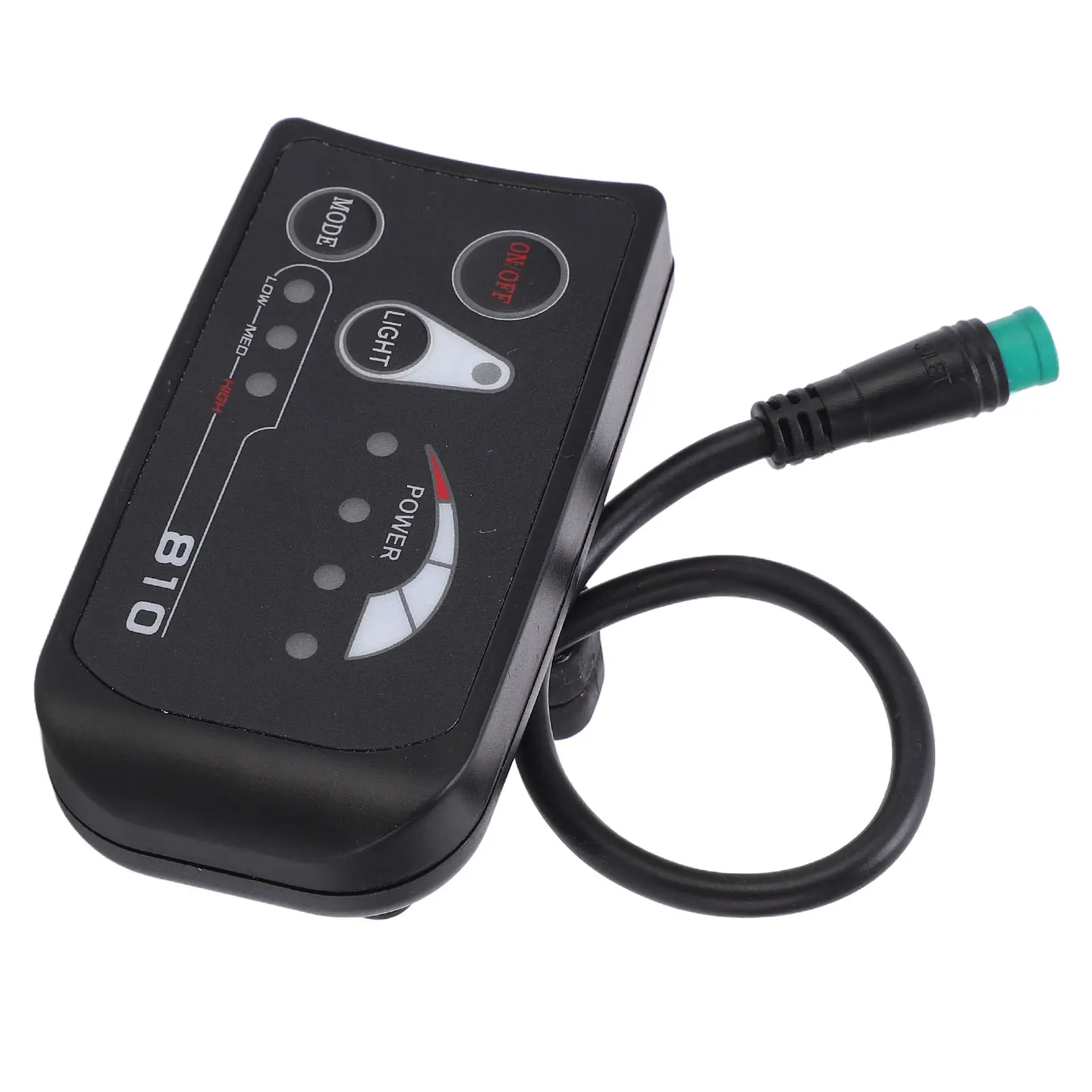 Electric Bicycle LED Display Control Panel 36V 48V LED Display Meter Waterproof Interface for Electric Bike 22.2mm Dia Handlebar
