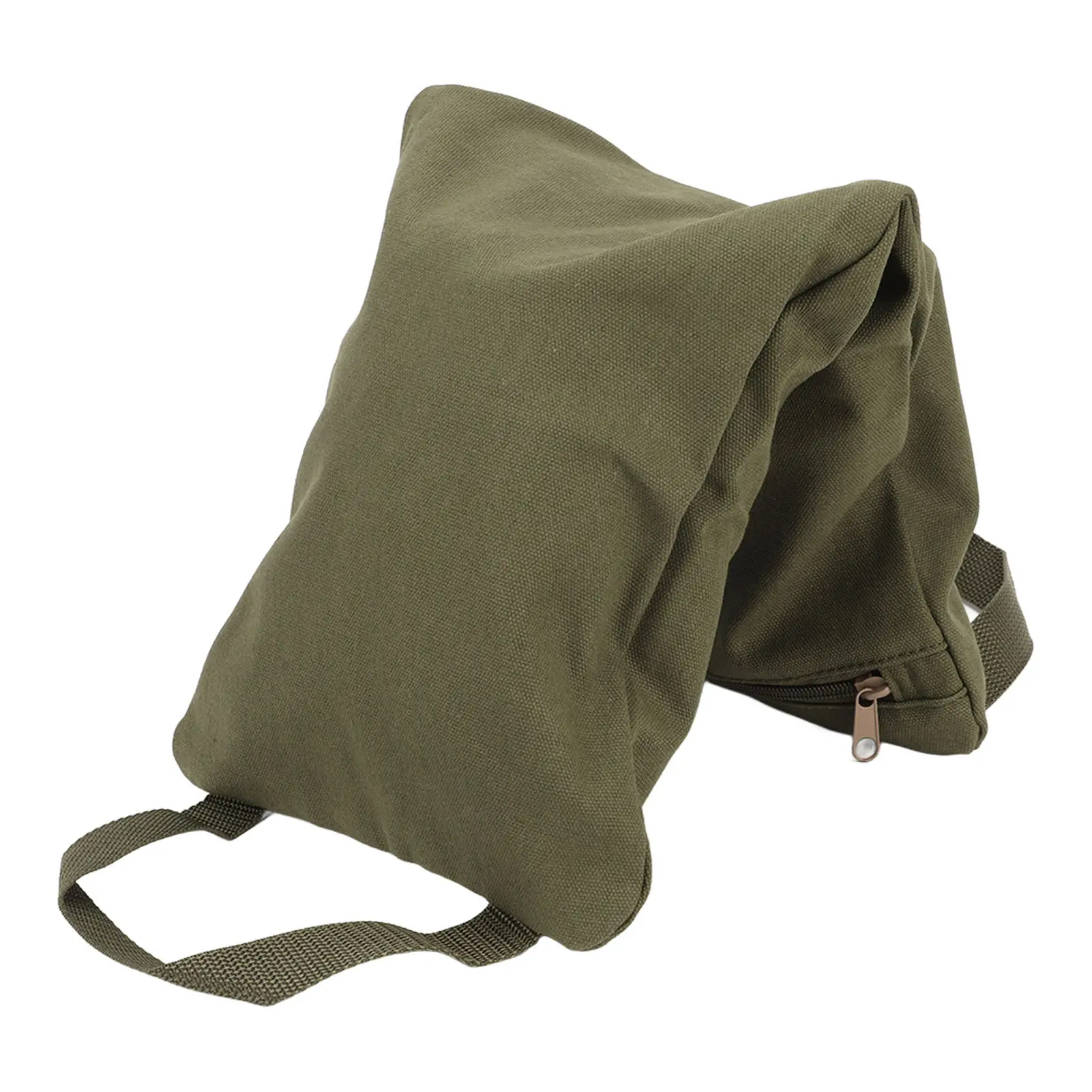 Military Green Yoga Sand Bag with Handle Portable Fillable Yoga Canvas Sandbags for Yoga Weights and Training Yoga Sand Bag