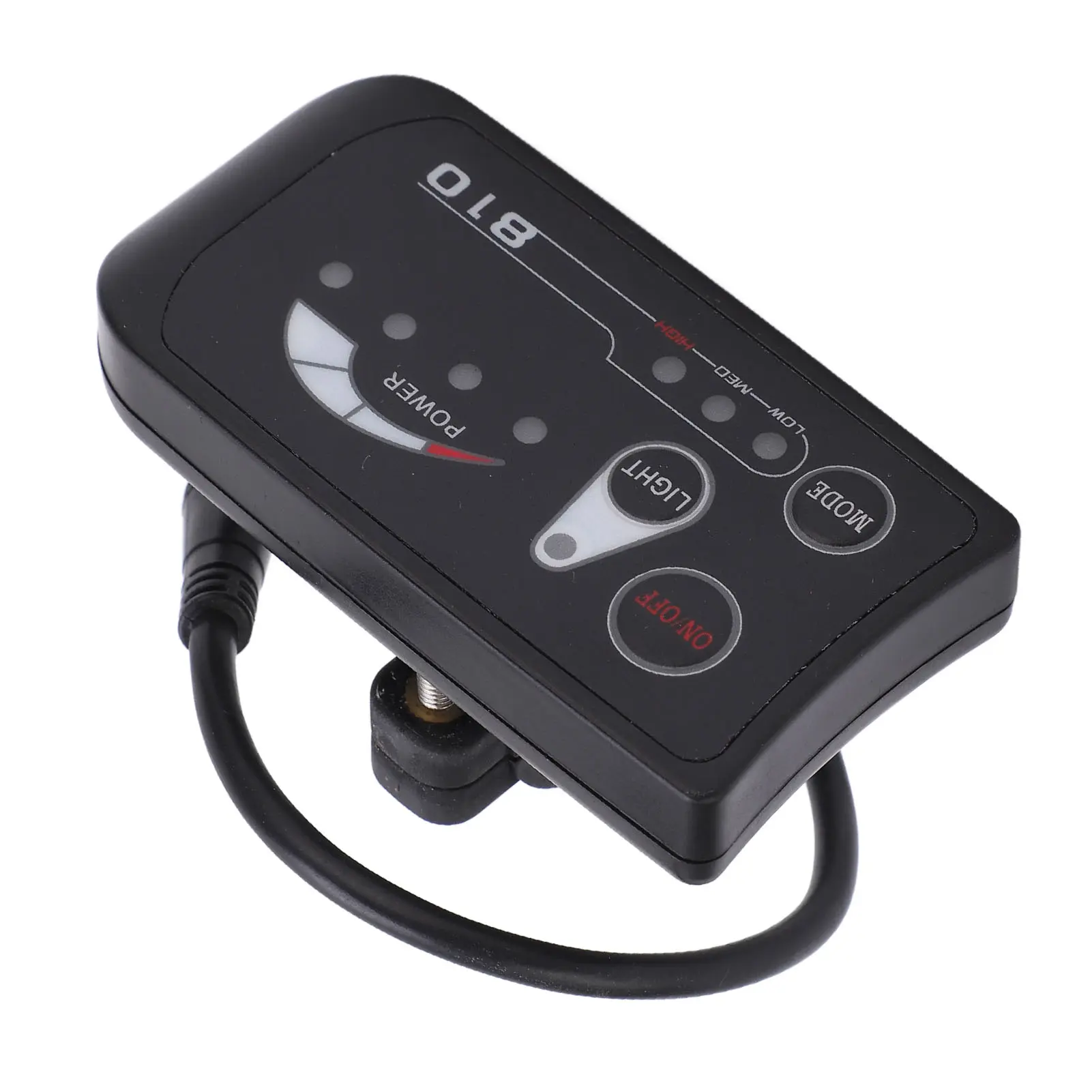 Electric Bicycle LED Display Control Panel 36V 48V LED Display Meter Waterproof Interface for Electric Bike 22.2mm Dia Handlebar