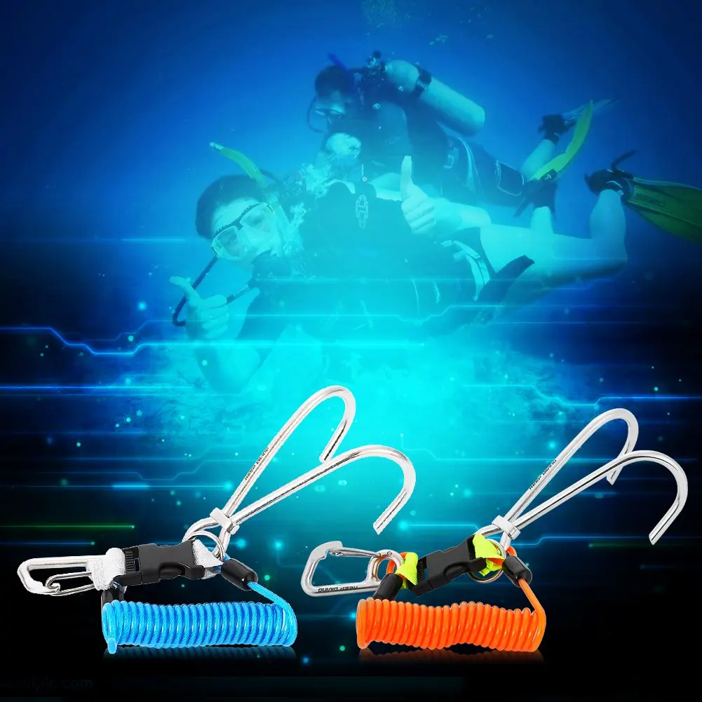 Diving Hook KEEP DIVING Stainless Steel Reef Hook Diving Safety Accessories Reef Hook Stainless Steel Reef Hook Reef Double Hook