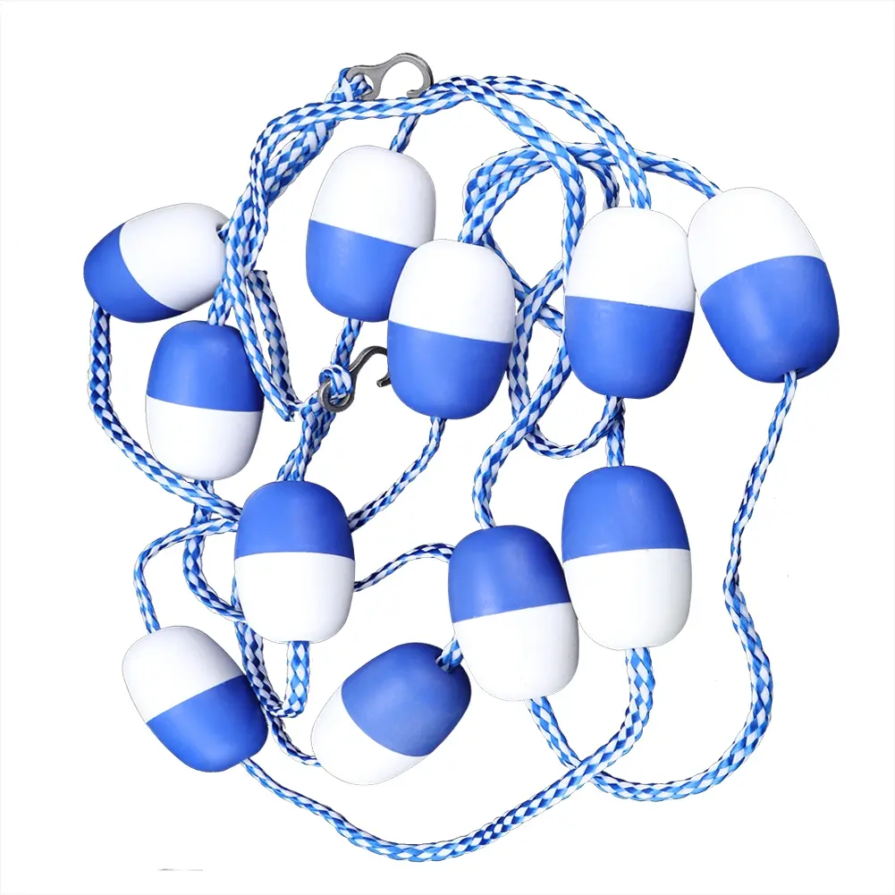 16.4ft Swimming Pool Safety Divider Rope Nylon ABS Floating Rope Lane Line Pool Equipment (11 Balls)