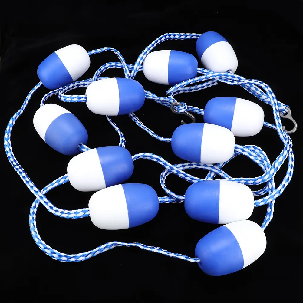 16.4ft Swimming Pool Safety Divider Rope Nylon ABS Floating Rope Lane Line Pool Equipment (11 Balls)