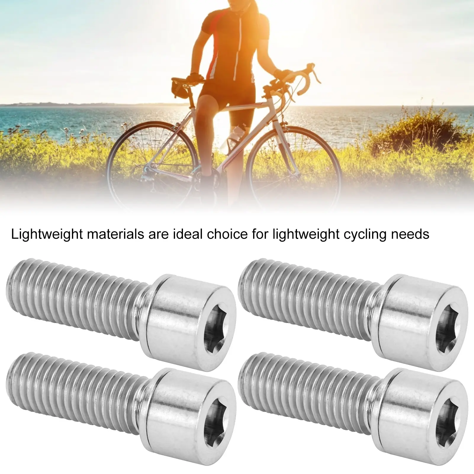 Stem Screws M7x20mm Bicycle Stem Screw Bike Handlebar Stem Bolts Screw Bicycle Titanium Alloy Stem Inner Hex Screws M7x20mm