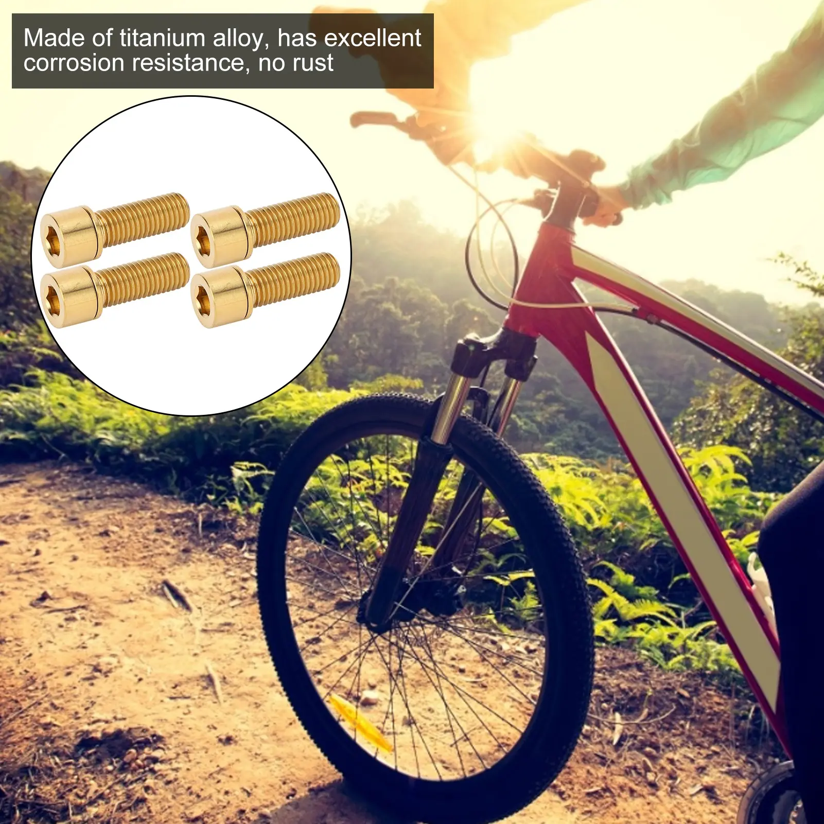 Stem Screws M7x20mm Bicycle Stem Screw Bike Handlebar Stem Bolts Screw Bicycle Titanium Alloy Stem Inner Hex Screws M7x20mm