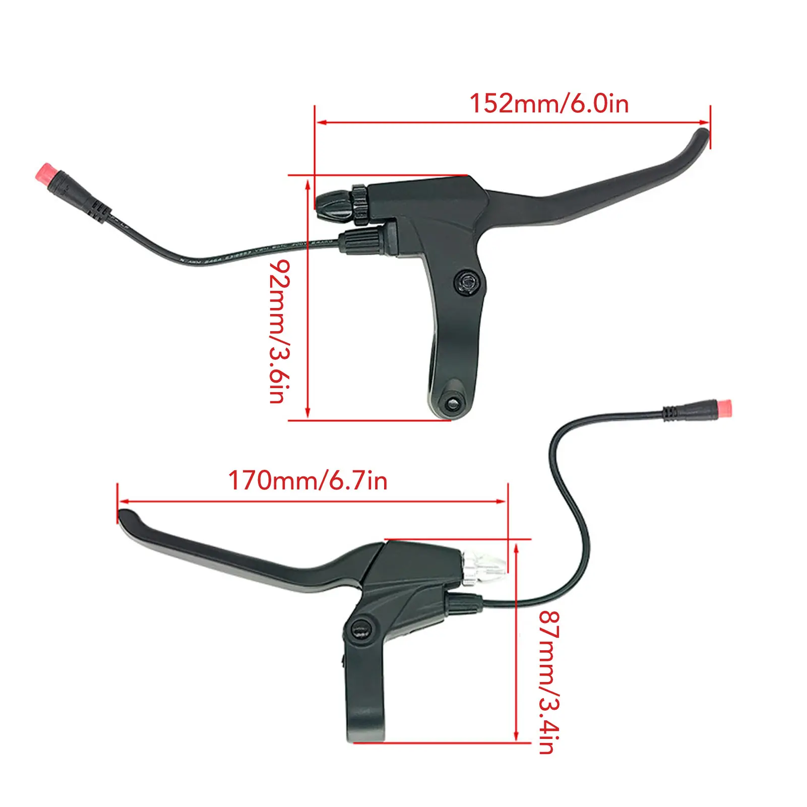 1 Pair Electric Scooter Brake Lever Aluminum Alloy Scooter Handlebar Brake Handle Grips Replacement for Kugoo G2 Pro