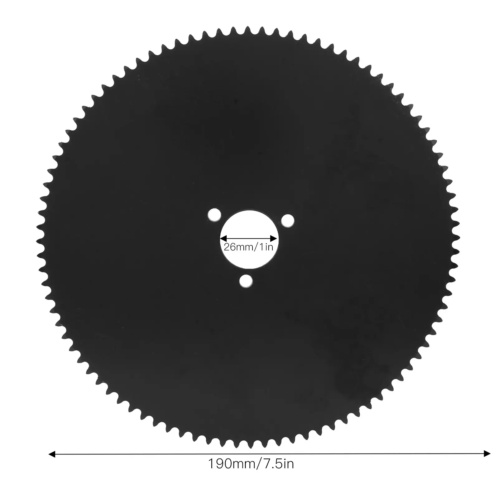 25H 92T Small Teeth Rear Chain Sprocket 26mm  Inner Diameter Replacement Part for Electric Scooter