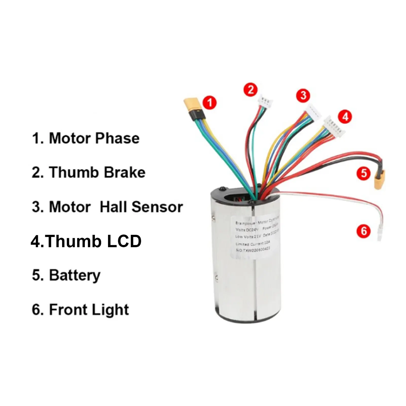 Carbon Fiber Electric Bicycle Controller Accessories Set for Electric Bike Scooter Electric Bicycle Accessories