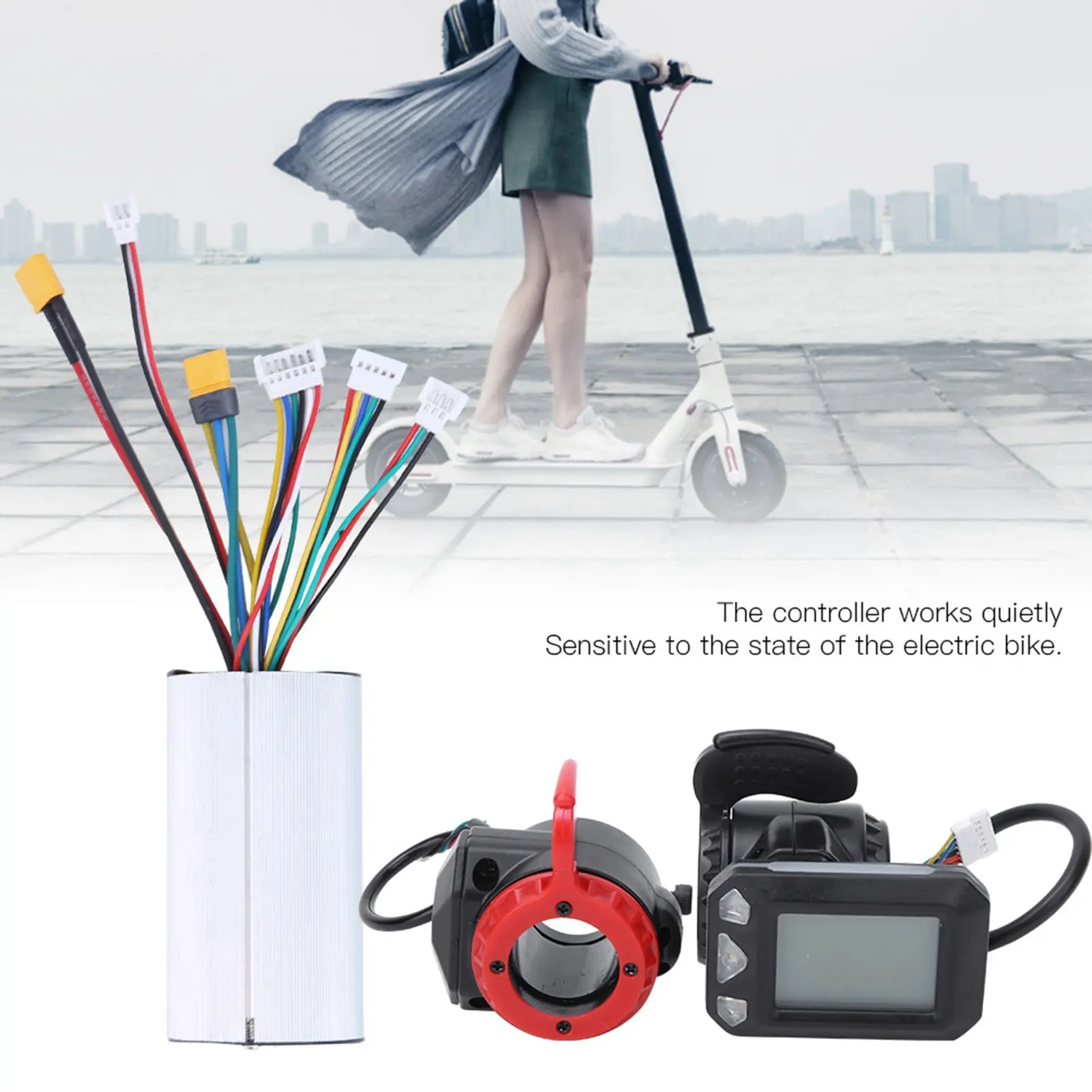 Carbon Fiber Electric Bicycle Controller Accessories Set for Electric Bike Scooter Electric Bicycle Accessories