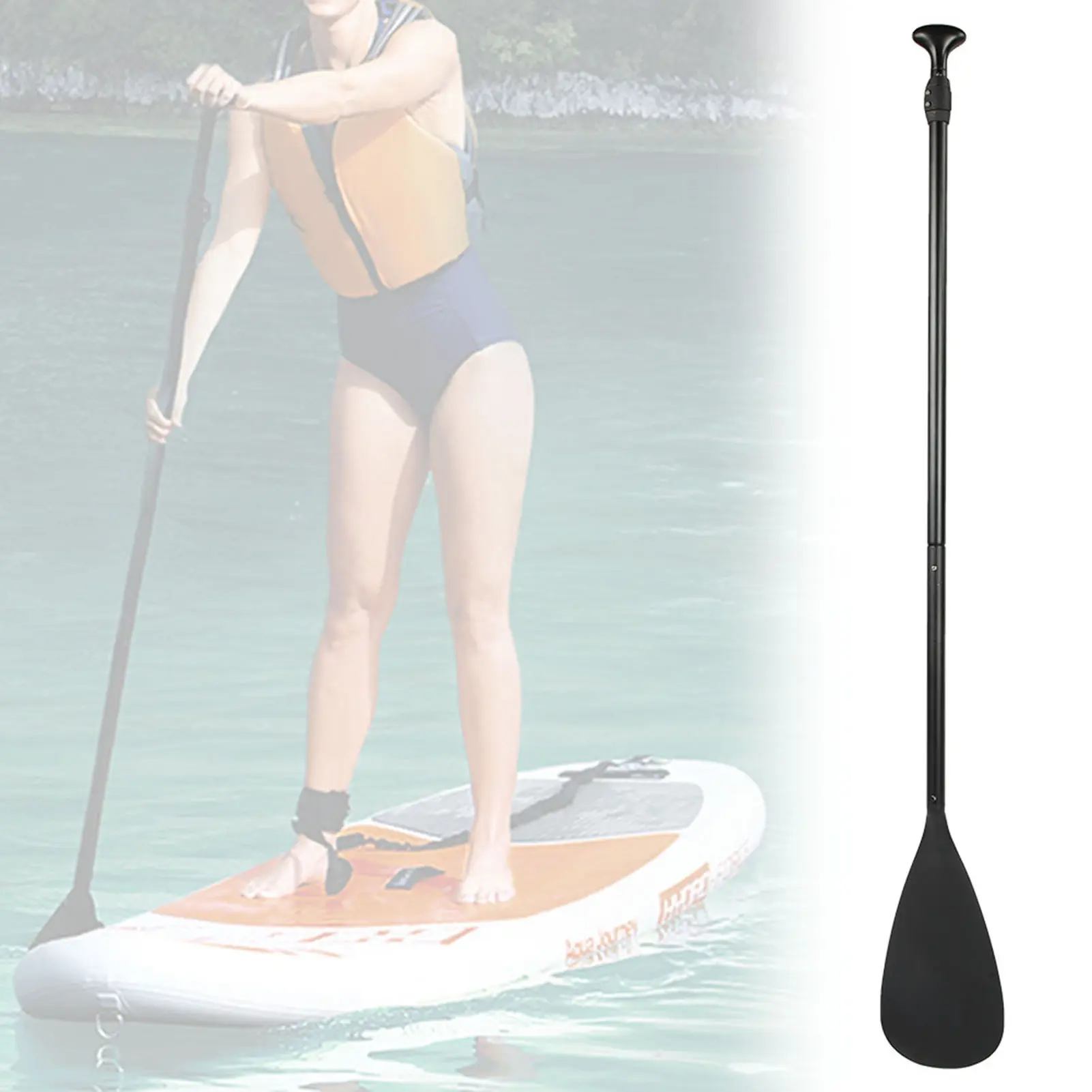 Detachable SUP Black Extendable Paddle Oar Stand Up Paddle Board for Surfing Boat Kayak Paddle Portable Paddle Surfboard Paddle