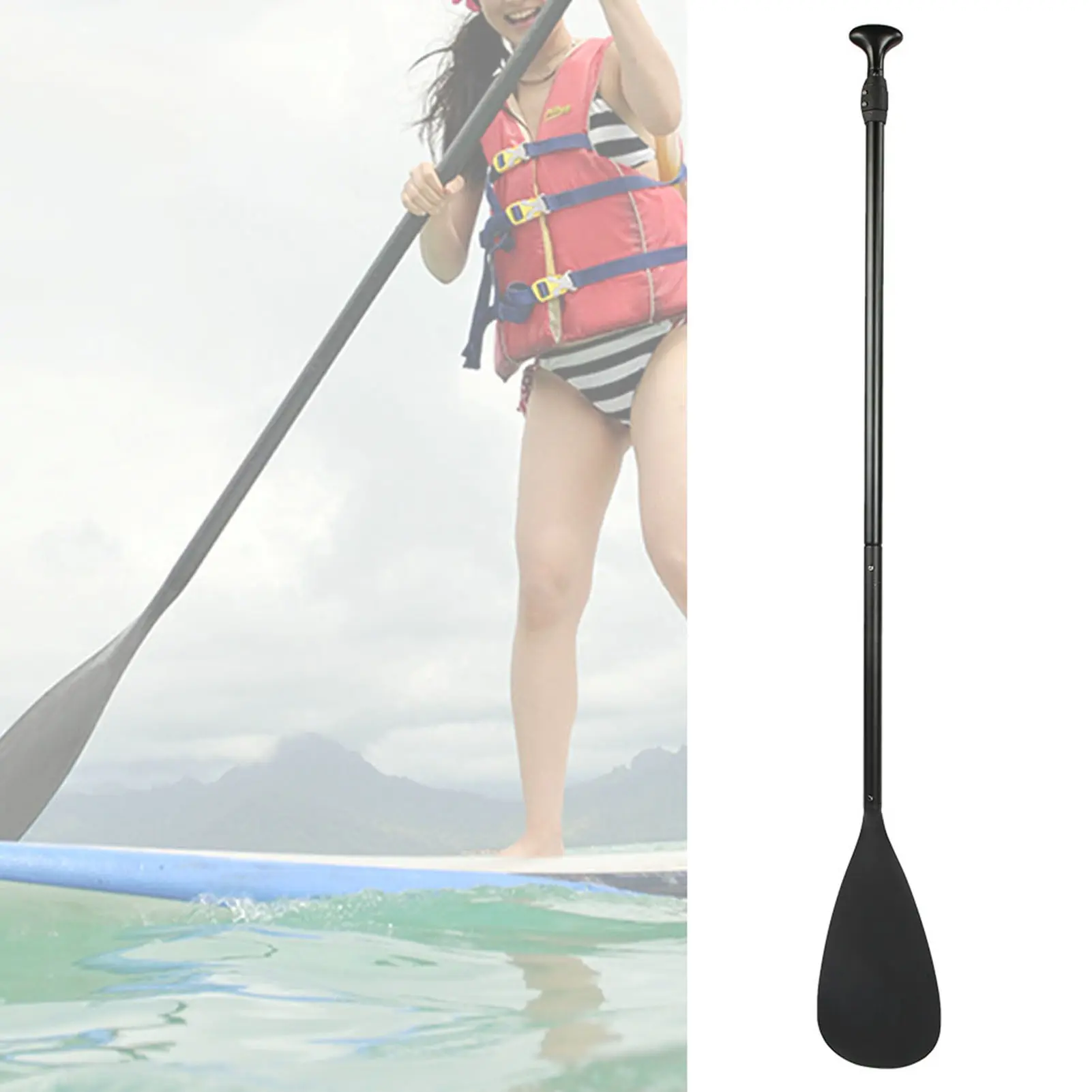 Detachable SUP Black Extendable Paddle Oar Stand Up Paddle Board for Surfing Boat Kayak Paddle Portable Paddle Surfboard Paddle
