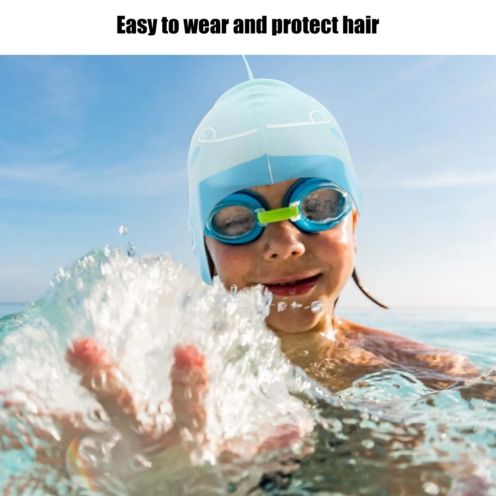 Cartoon Swim Pool Hat Children Swimming Silicone Waterproof Cap Kids Cartoon Swim Pool Diving Hat Ear Protection Swimming