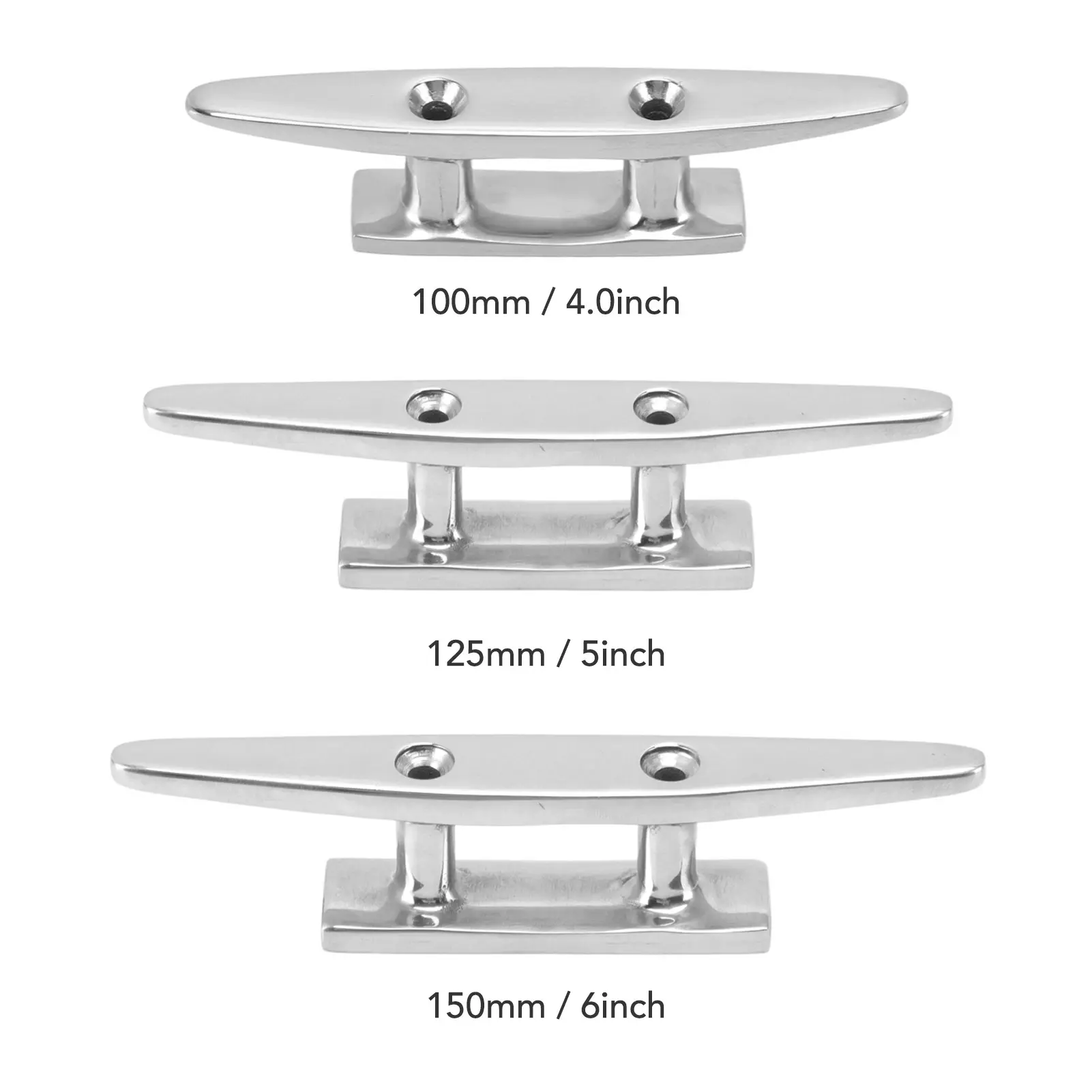 Stainless Steel Low Flat Top Boat Dock Cleat Marine Grade Boat Deck Rope Tie Replacement Parts