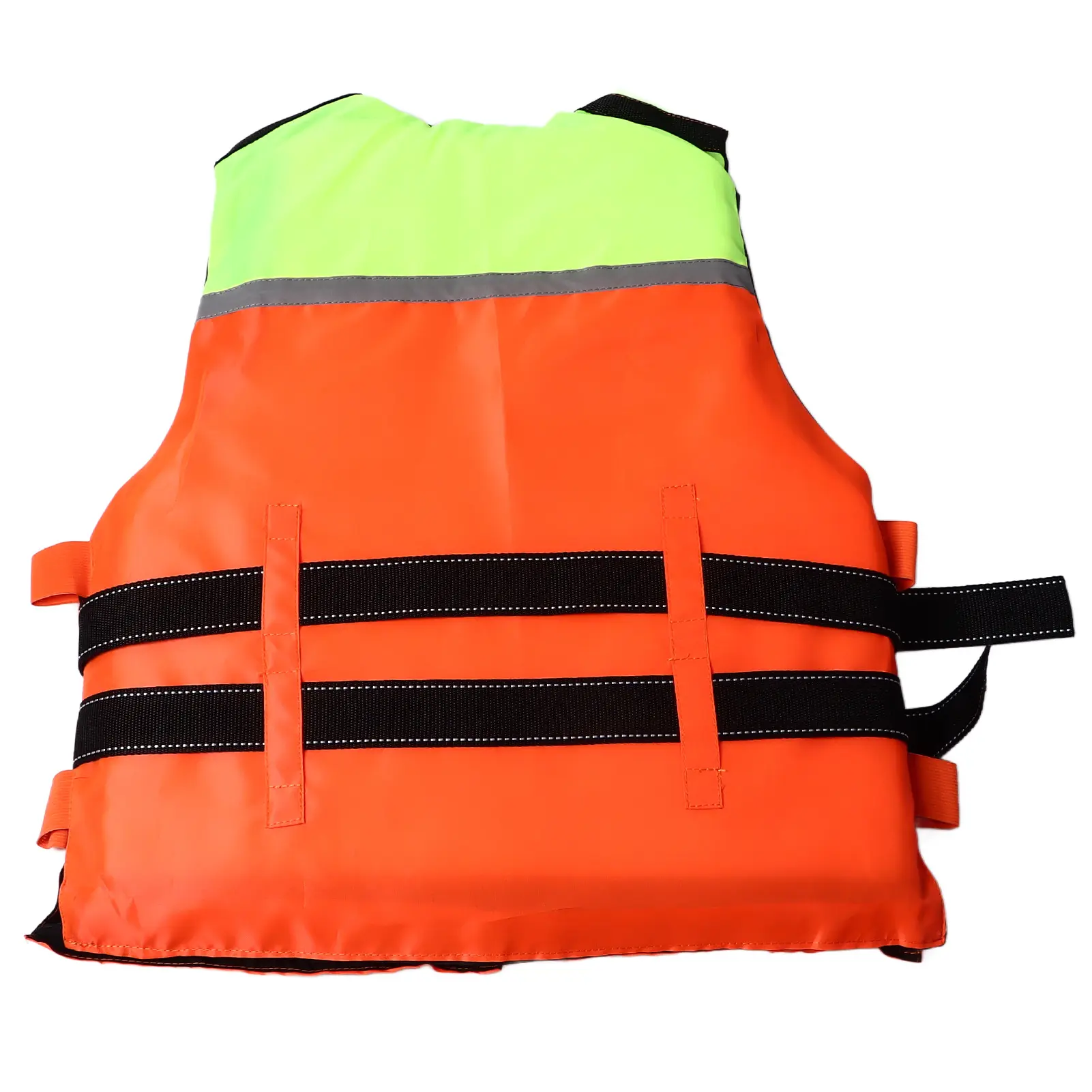 Adults Life Vest Oxford Cloth Polyethylene Foam Life Jacket Outdoor Drifting Lifesaving Vest with Whistle Orange Splicing Style