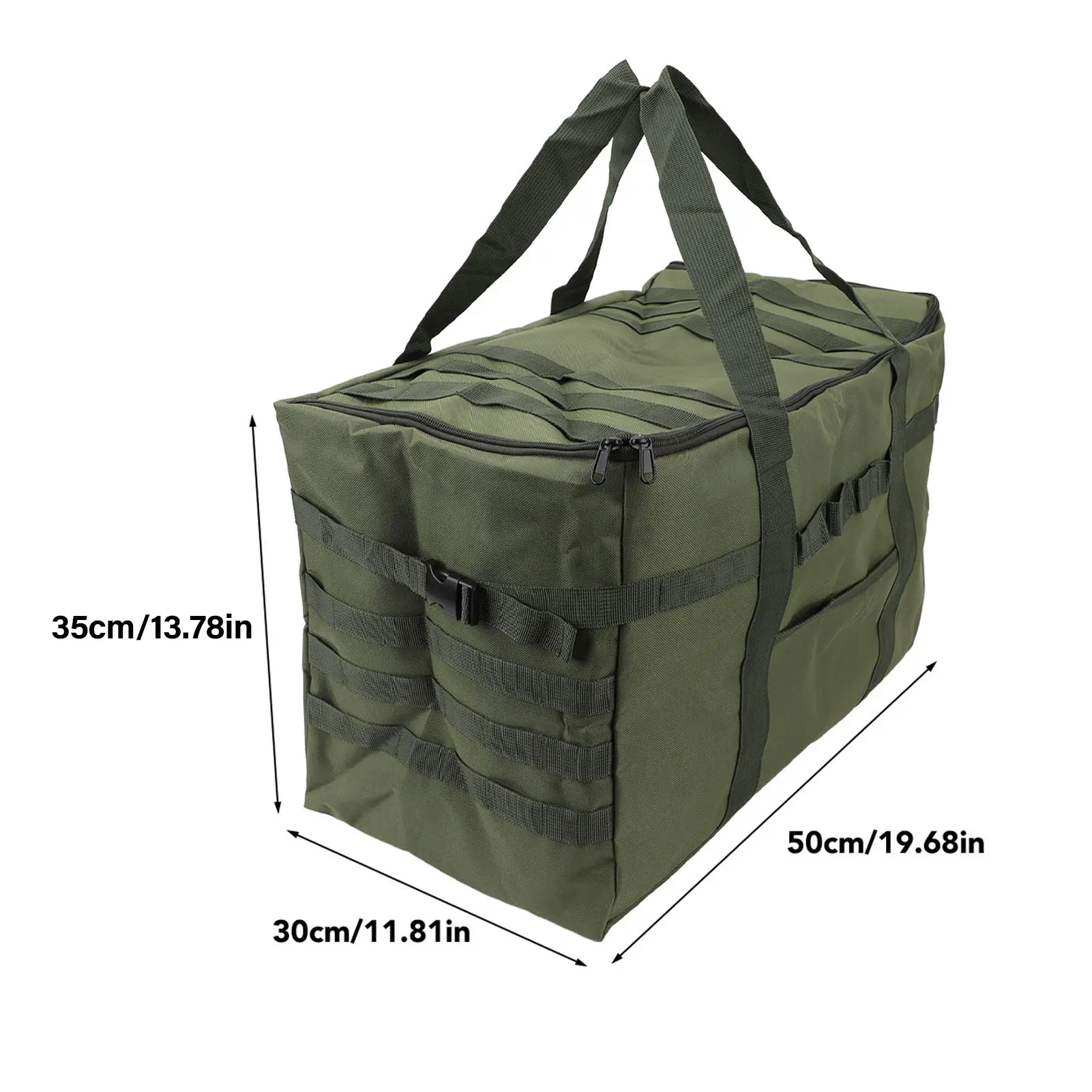 53L Camping Storage Carrying Bag Large Capacity Thickened Oxford Fabric Waterproof PVC Inner Camping Cooking Utensils Organizer