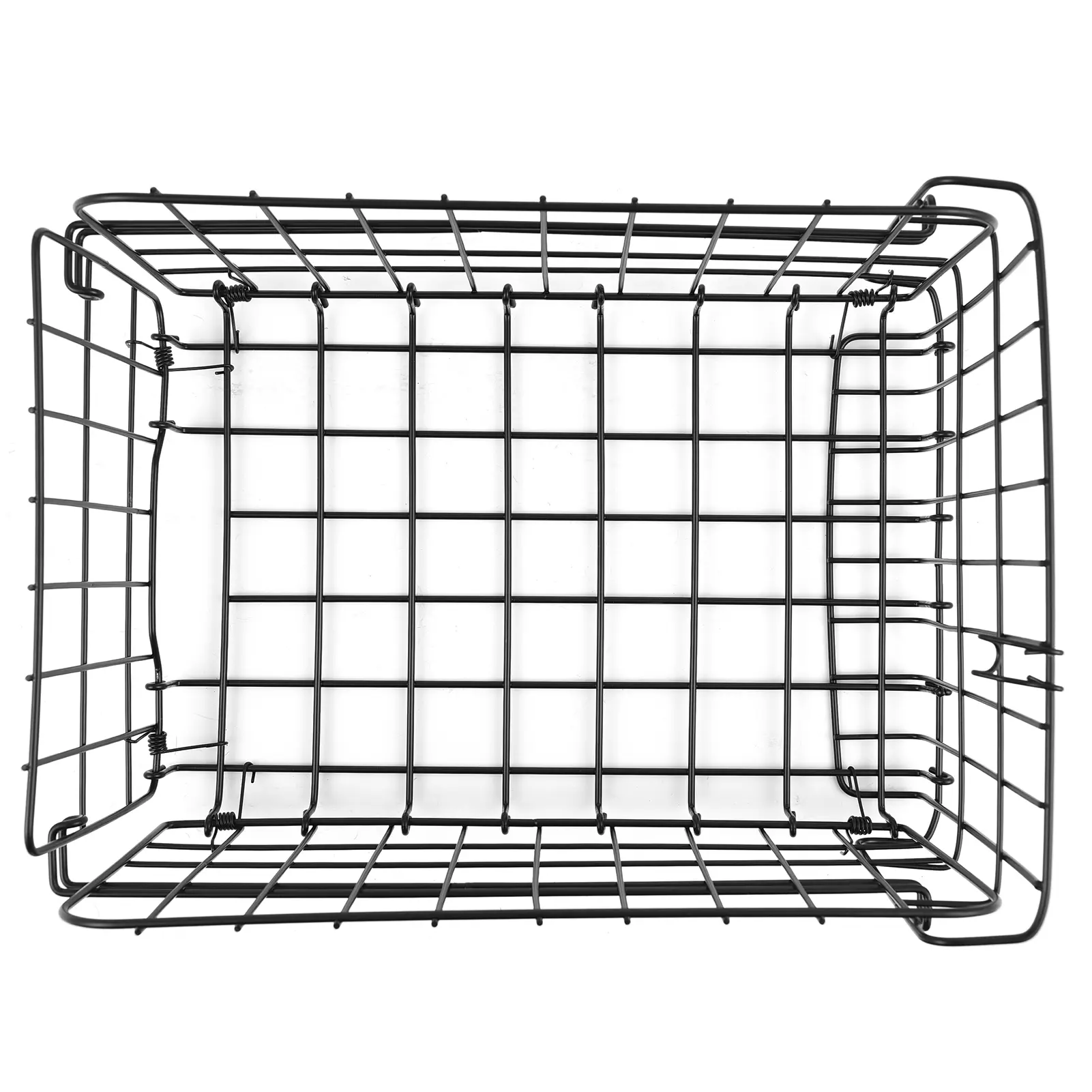 60L Folding Rear Bike Basket with Removable Liner Bag Rain Cover Net Bag Easy Assembly for Carrying Dogs Pets Fruit Grocery