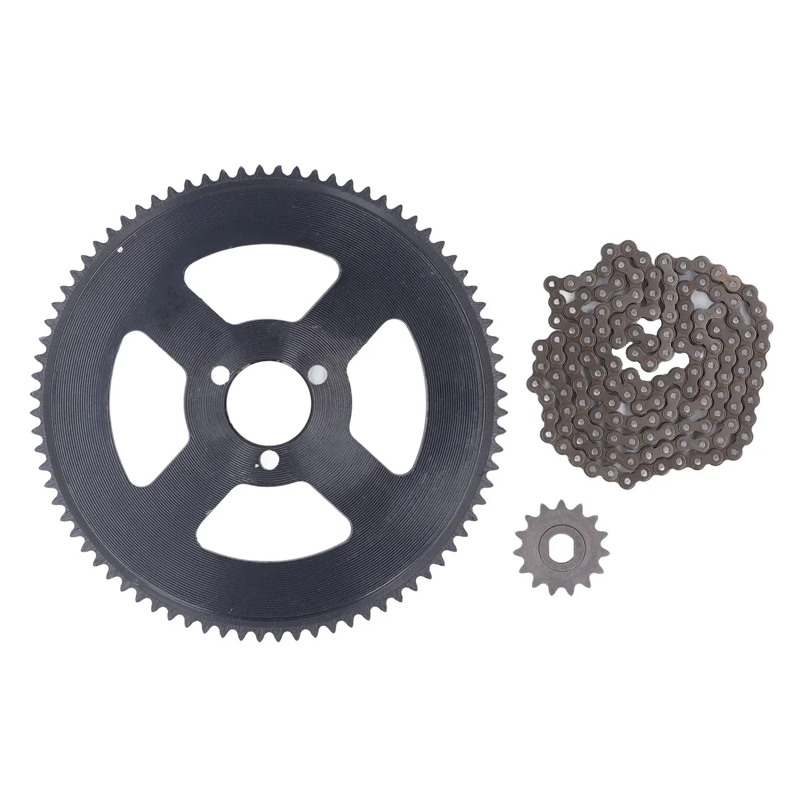25H Chain Sprocket Set Steel Wear Proof 10mm 15T Front Sprocket 29mm 80T Rear Sprocket 146 Link Drive Chain