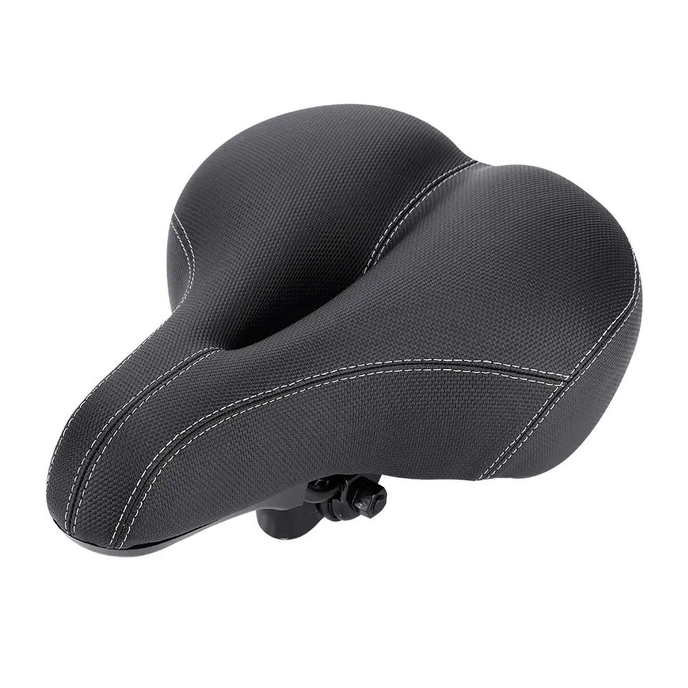 Bike Saddle with Tail Light Waterproof Shock Absorption Soft Comfortable Bike Seat Replacement for Mountain Road Bikes Accessory