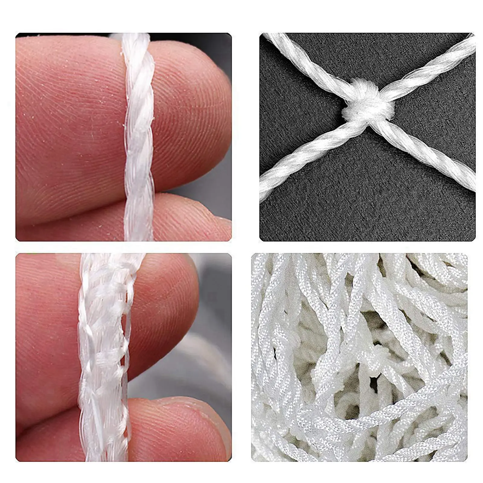 Football Soccer Net Polypropylene Fiber Replacement Soccer Goal Post Net for Sports Match Training