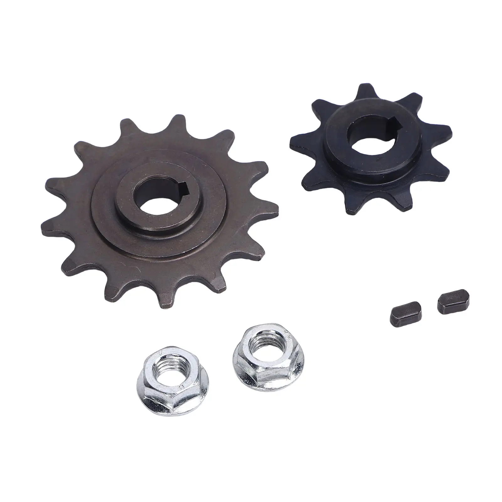 420 Chain Sprocket Set 9 and 13 Tooth Sprockets Nuts Short Keys Replacement for MY1016Z MY1018 Brushed Gear Motor