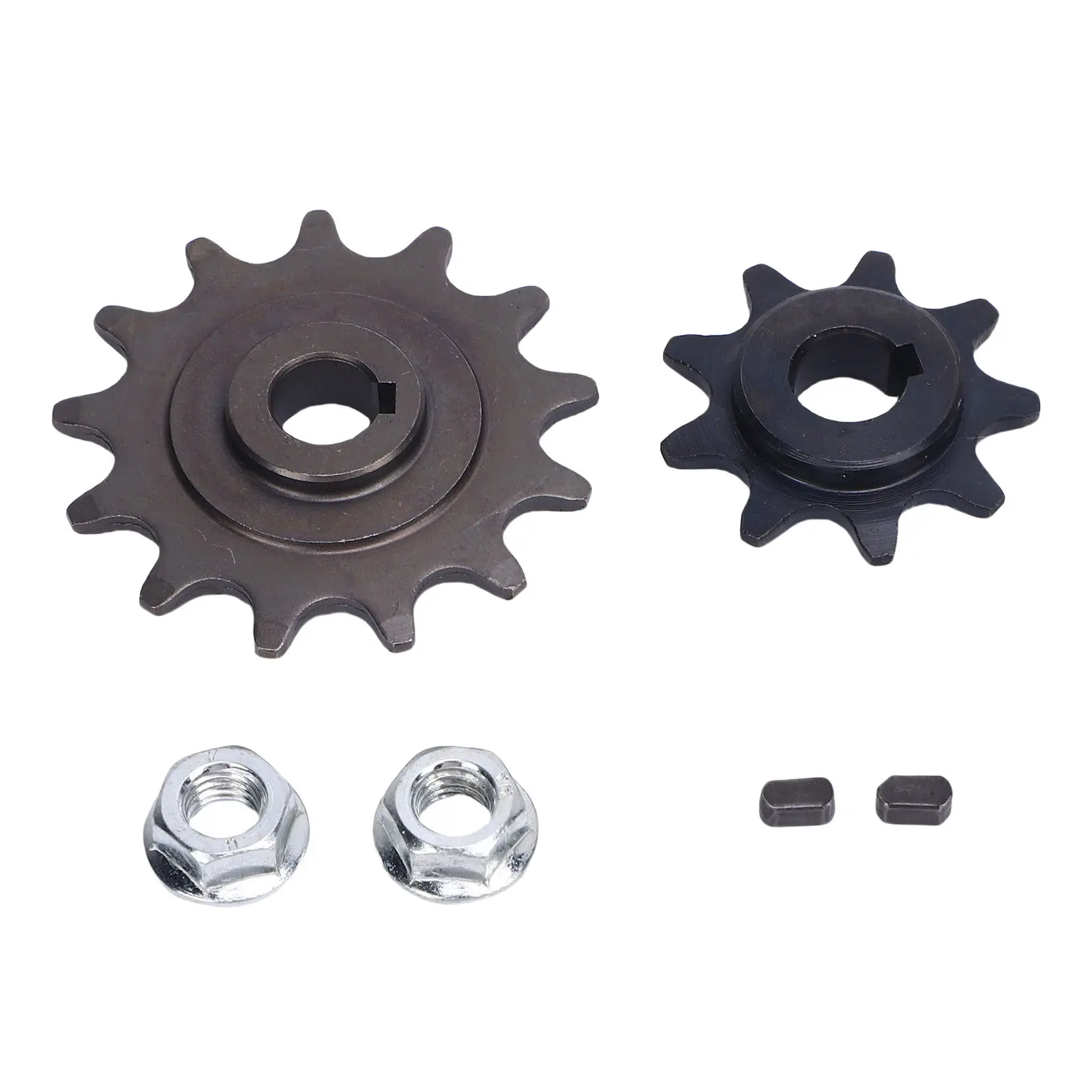 420 Chain Sprocket Set 9 and 13 Tooth Sprockets Nuts Short Keys Replacement for MY1016Z MY1018 Brushed Gear Motor