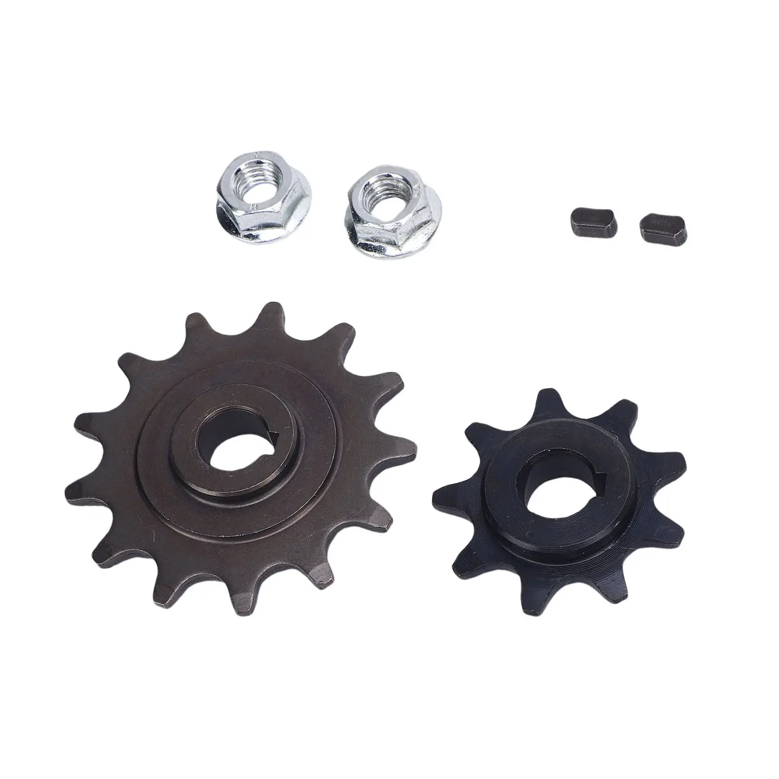 420 Chain Sprocket Set 9 and 13 Tooth Sprockets Nuts Short Keys Replacement for MY1016Z MY1018 Brushed Gear Motor
