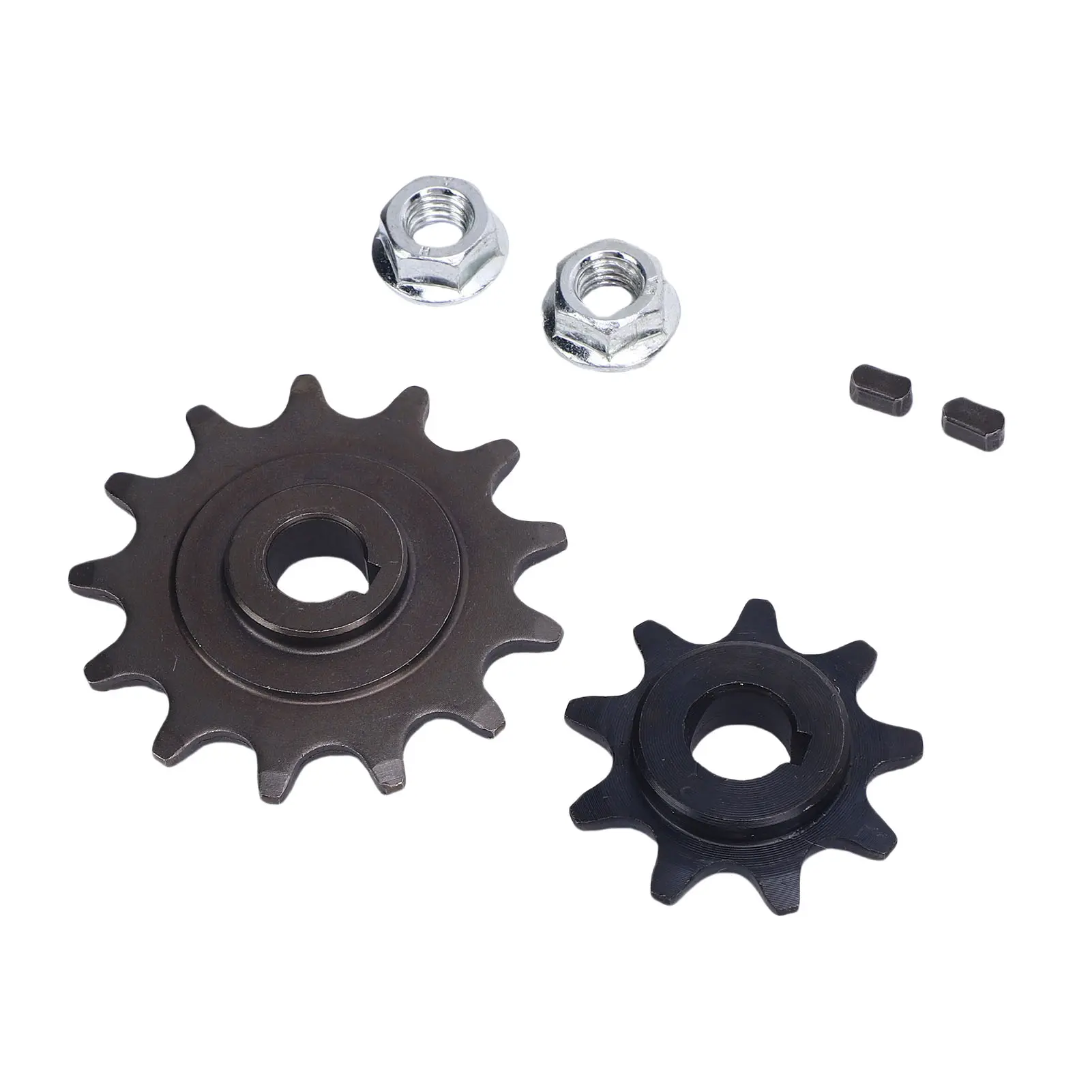 420 Chain Sprocket Set 9 and 13 Tooth Sprockets Nuts Short Keys Replacement for MY1016Z MY1018 Brushed Gear Motor