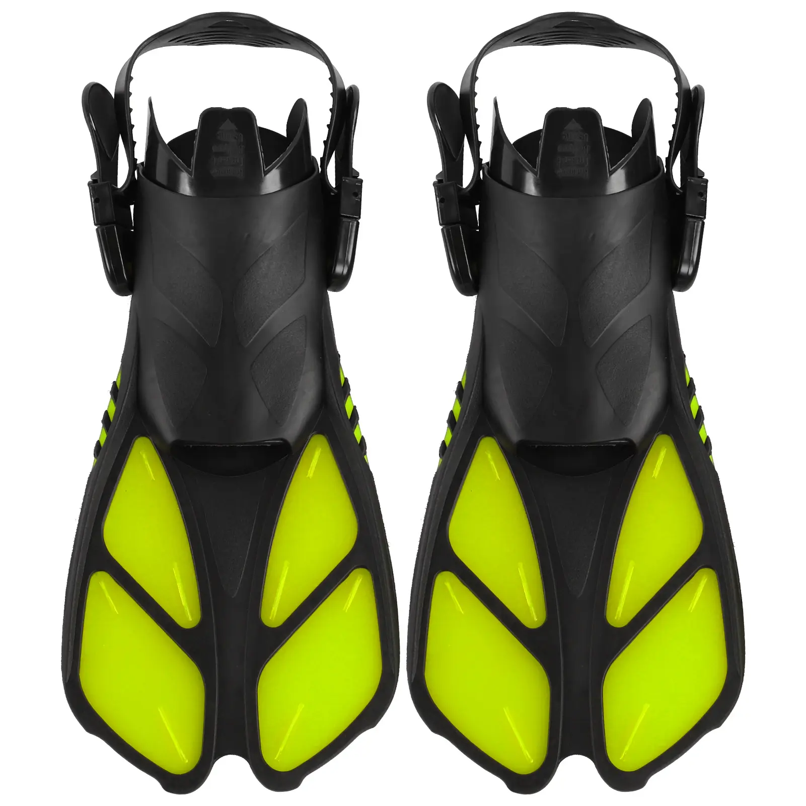 2Pcs Adjustable Swimming Fins Soft TPR PP Open Heel Long Diving Flippers for Snorkeling