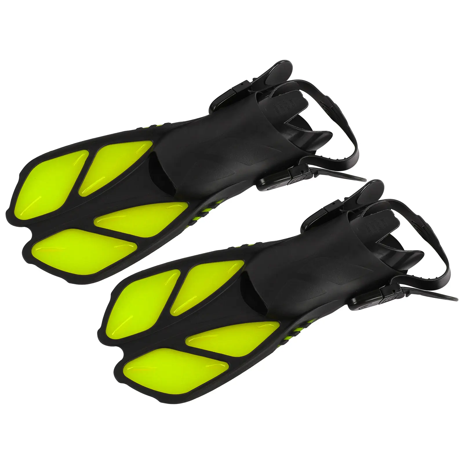 2Pcs Adjustable Swimming Fins Soft TPR PP Open Heel Long Diving Flippers for Snorkeling