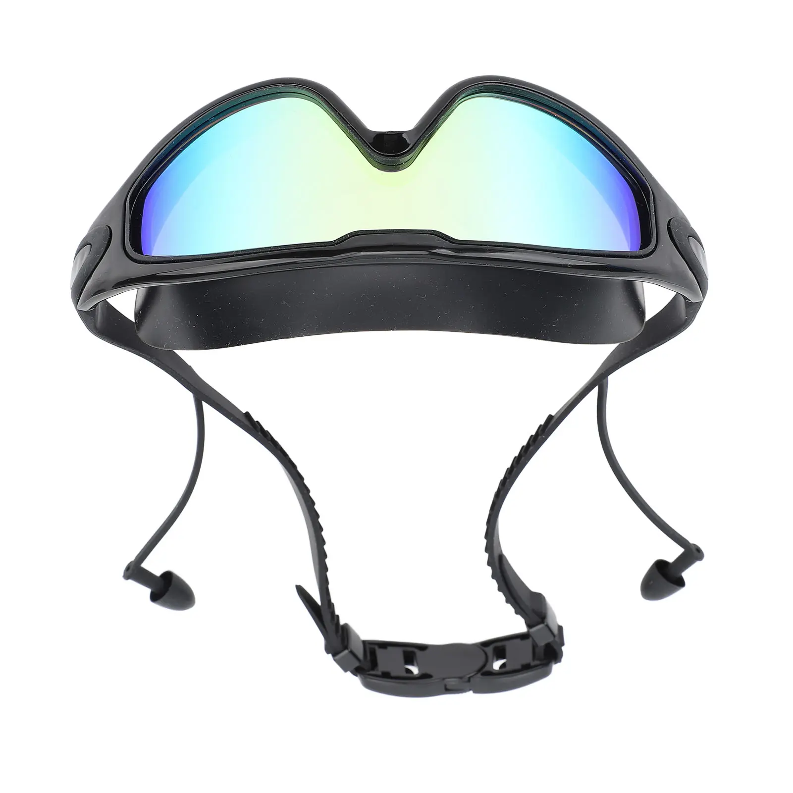 Swim Goggles Wide View Swimming Goggles Waterproof Anti Fog Electroplating Swim Glasses with Earplugs for Water Sports