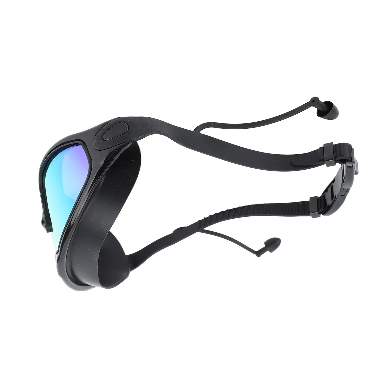 Swim Goggles Wide View Swimming Goggles Waterproof Anti Fog Electroplating Swim Glasses with Earplugs for Water Sports