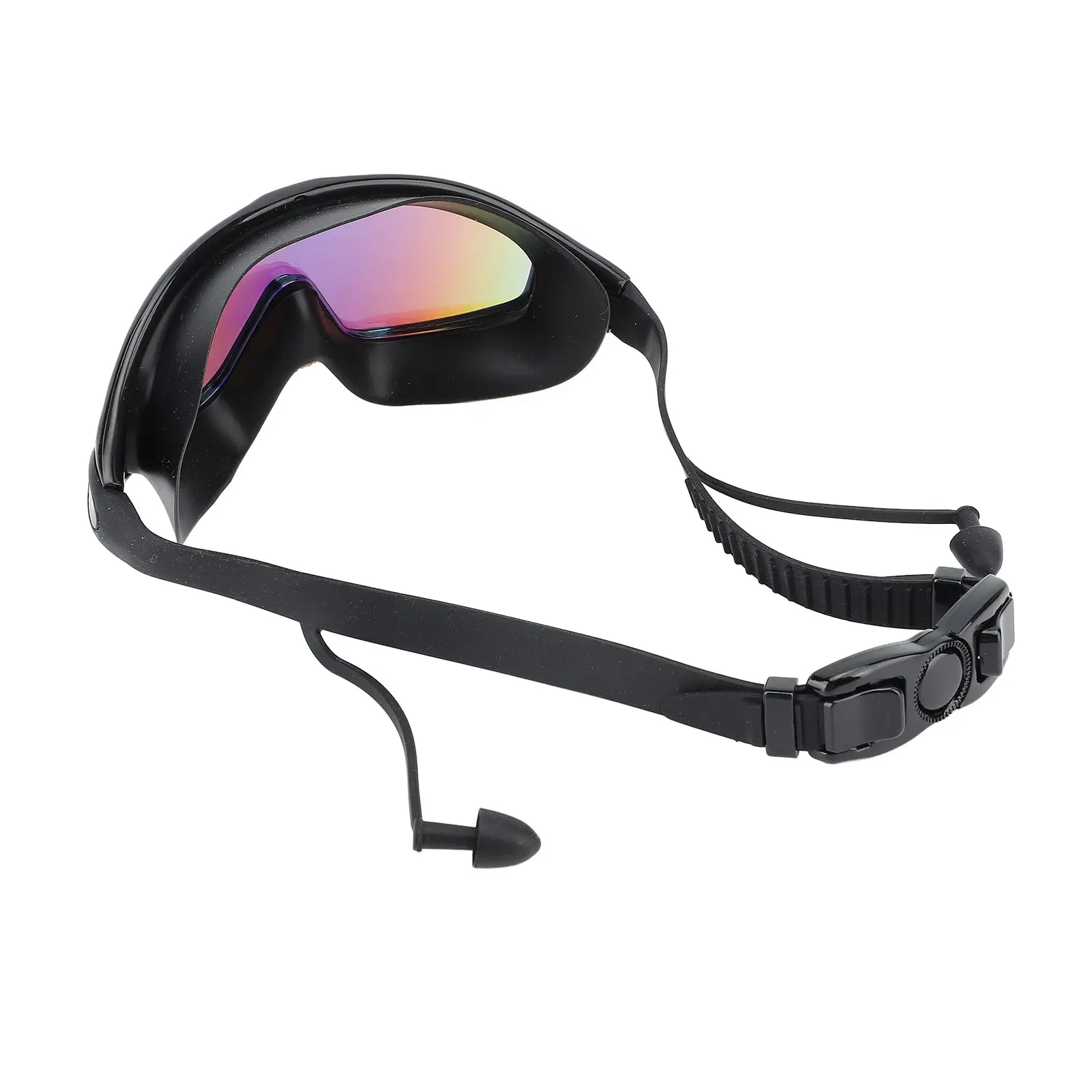 Swim Goggles Wide View Swimming Goggles Waterproof Anti Fog Electroplating Swim Glasses with Earplugs for Water Sports