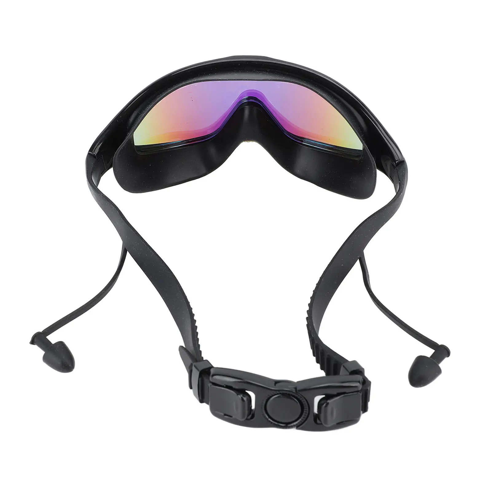 Swim Goggles Wide View Swimming Goggles Waterproof Anti Fog Electroplating Swim Glasses with Earplugs for Water Sports